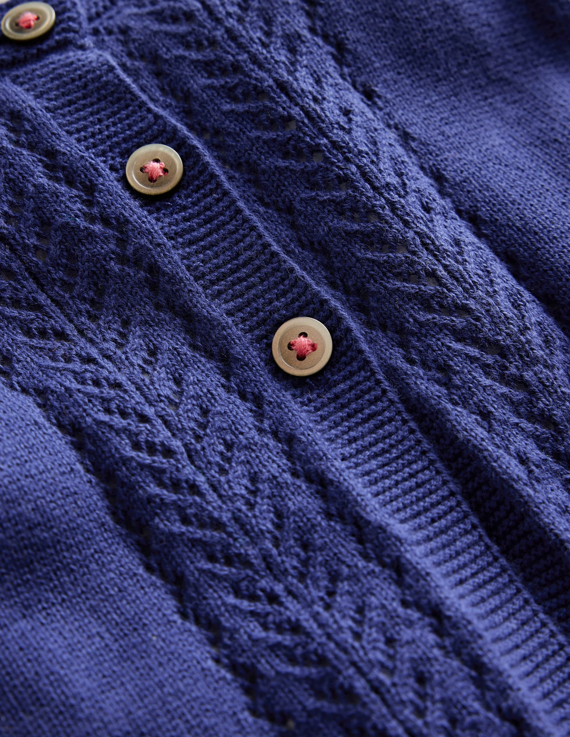 Strickjacke aus Baumwolle mit Pointelle-Design-Anemone - Image 3