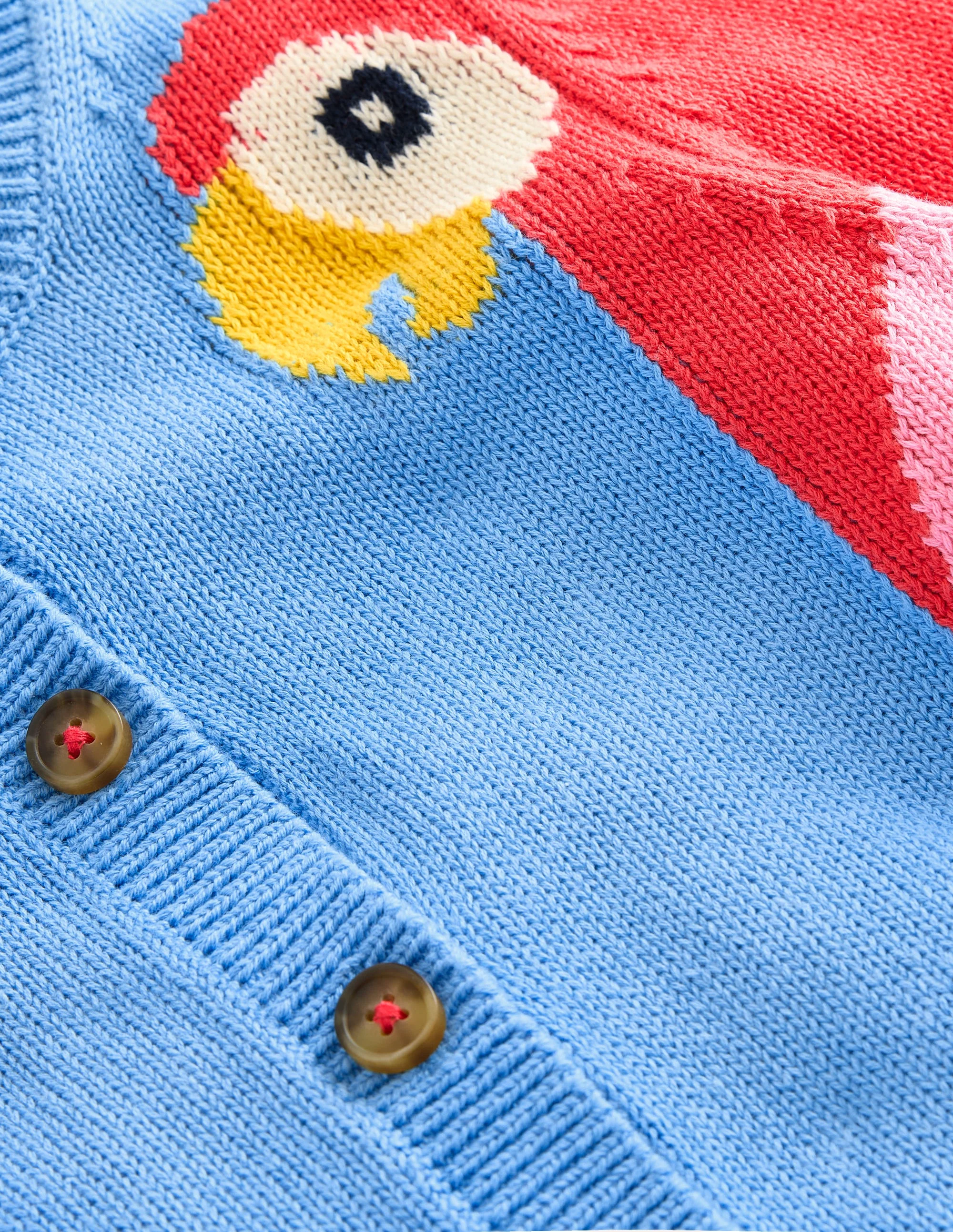 Strickjacke mit Papageien-Logo-Aqua Meer - Image 6