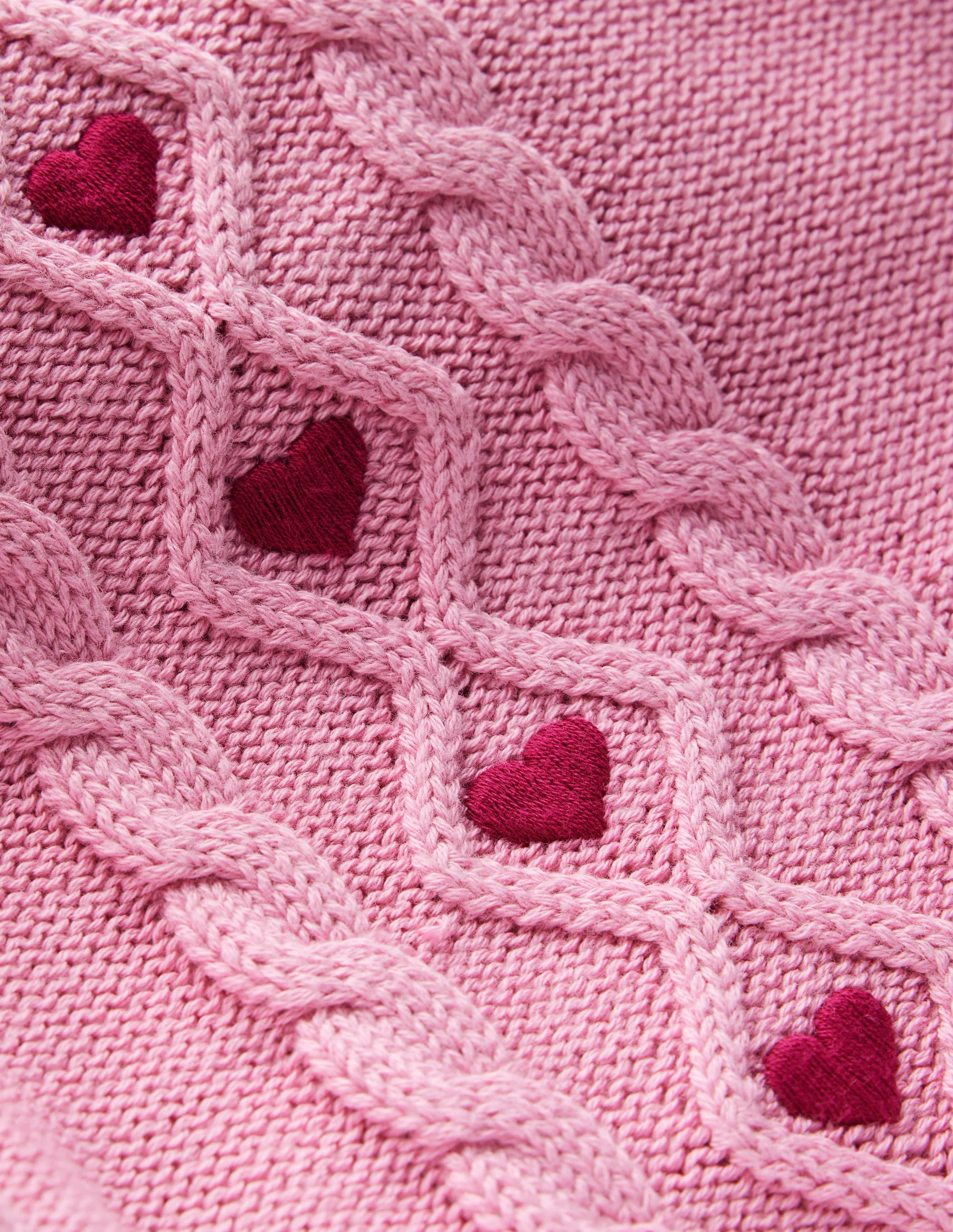 Strickrock mit Zopfmuster-Kirschblütenrosa - Image 3