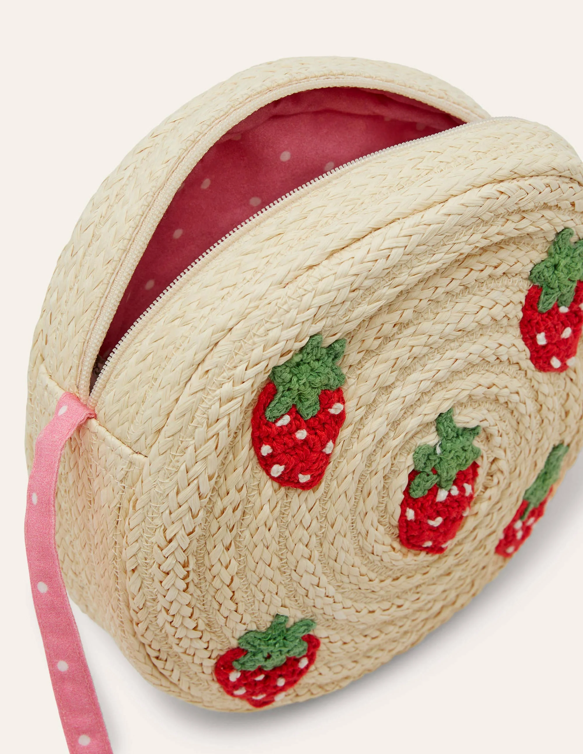 Strohtasche-Natur, Erdbeeren - Image 3