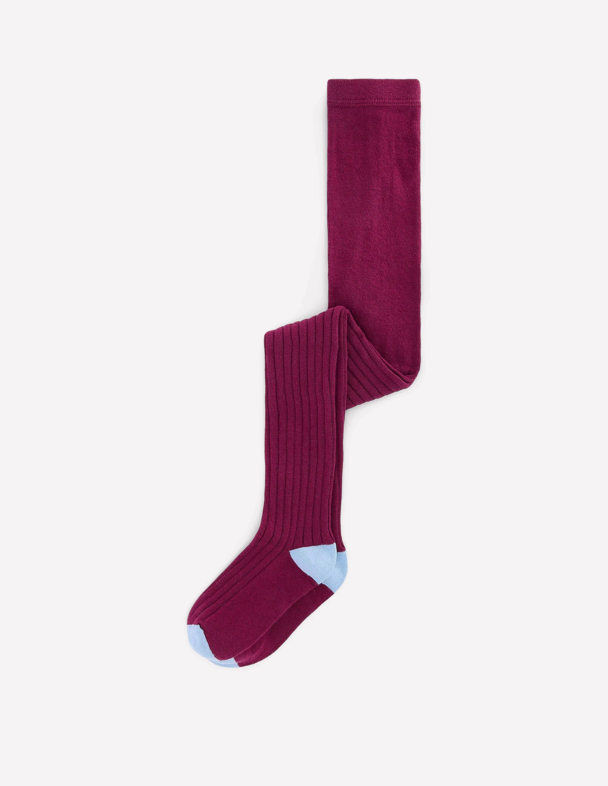 Strumpfhose aus Rippstrick-Dunkelviolett