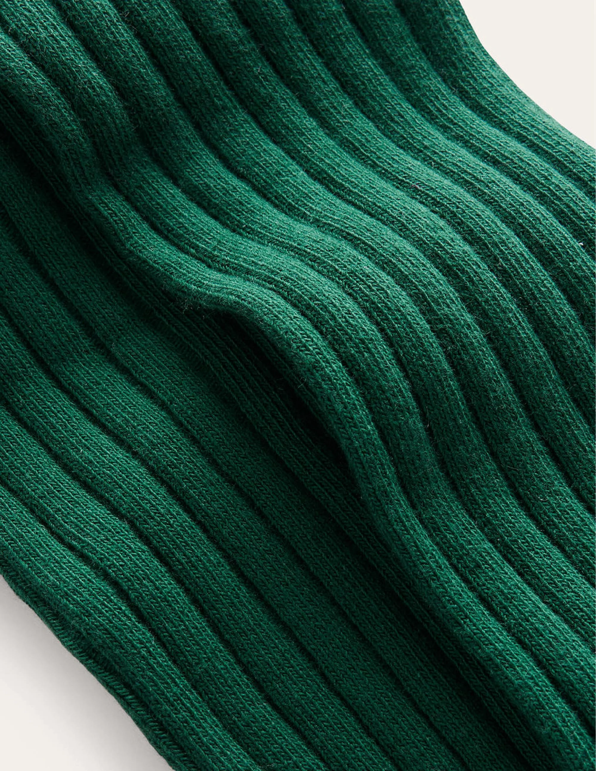 Strumpfhose aus Rippstrick-Dunkles Smaragdgrün - Image 3