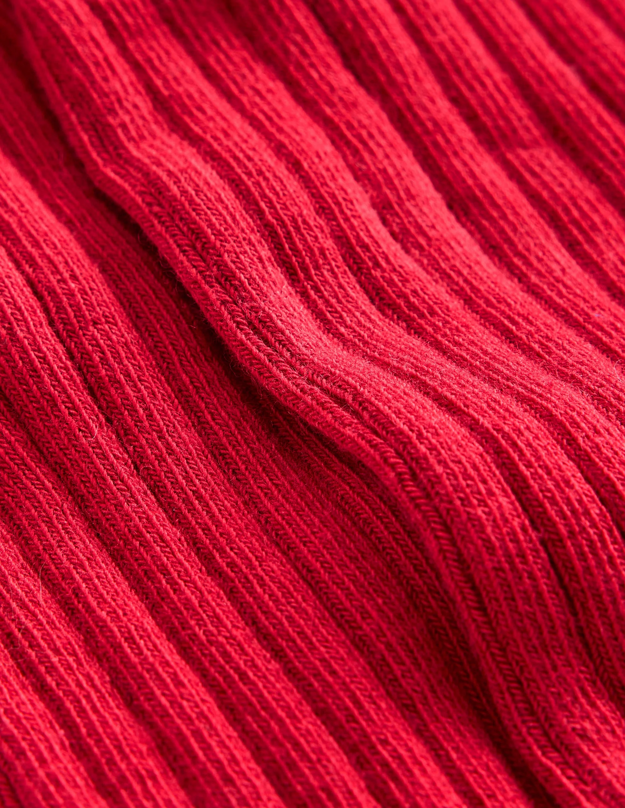 Strumpfhose aus Rippstrick-Karminrot - Image 2