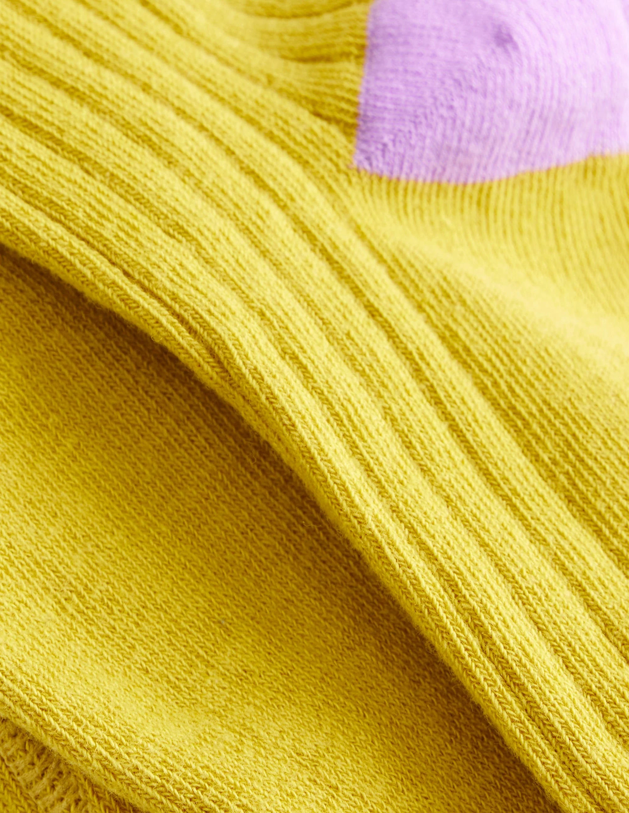 Strumpfhose aus Rippstrick-Ölgelb - Image 3