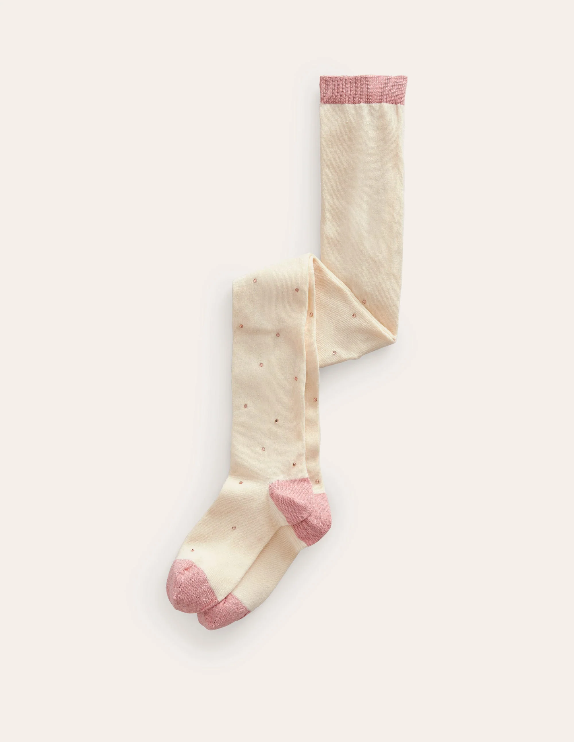 Strumpfhose mit Glitzerdesign-Creme