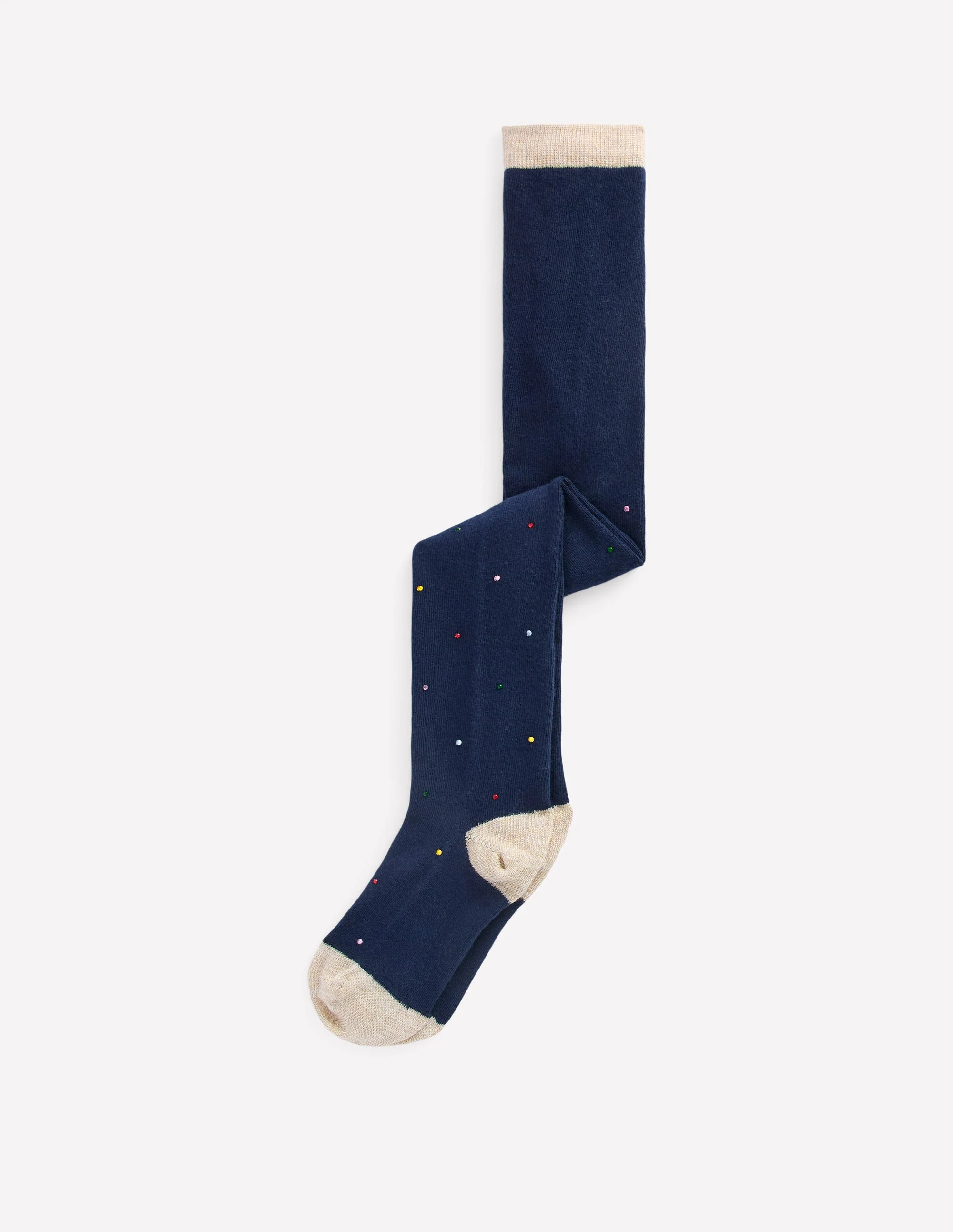 Strumpfhose mit Glitzerdesign-Schuluniform-Marineblau