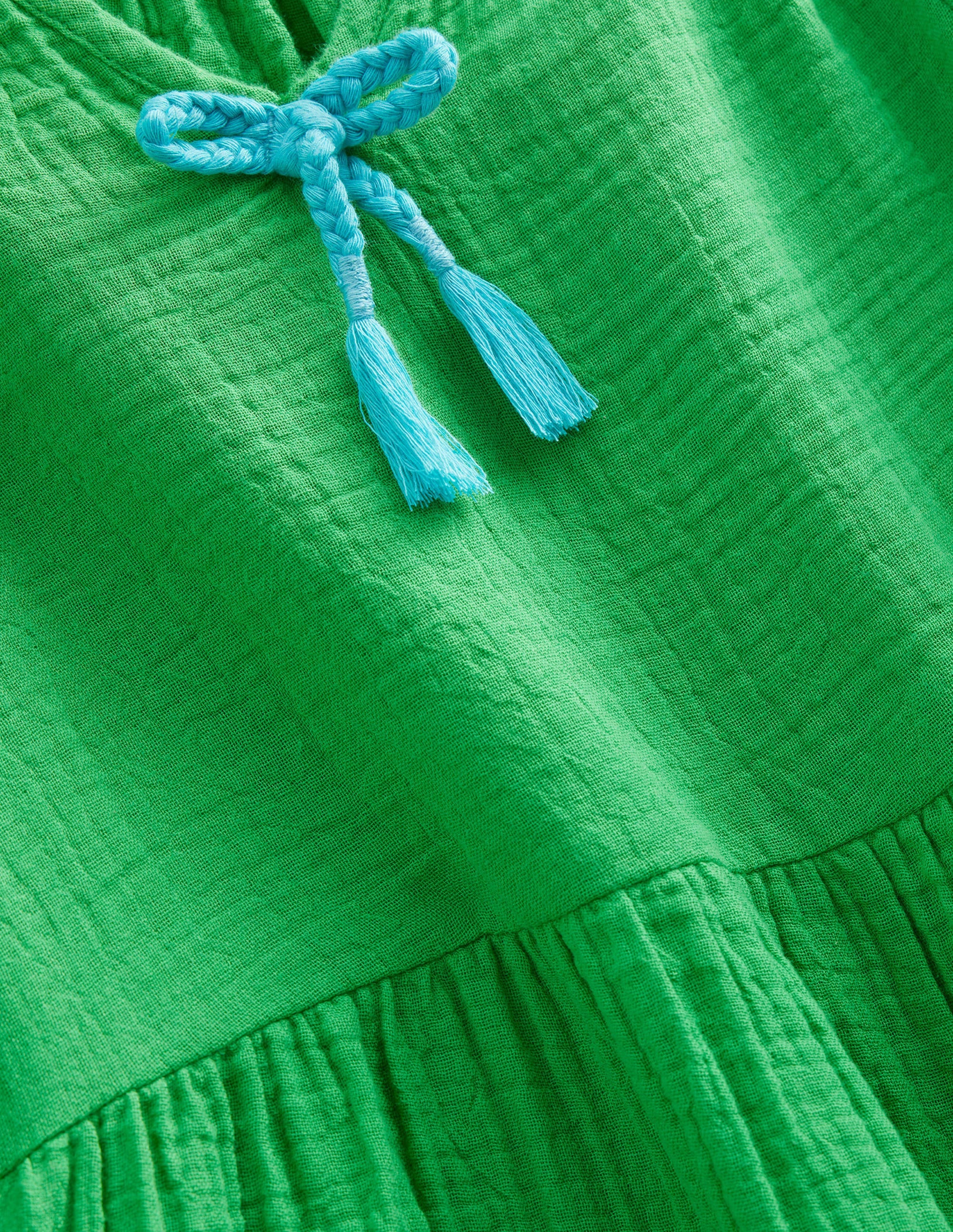 Stufenkleid aus Doppelgewebe-Hellgrün - Image 3