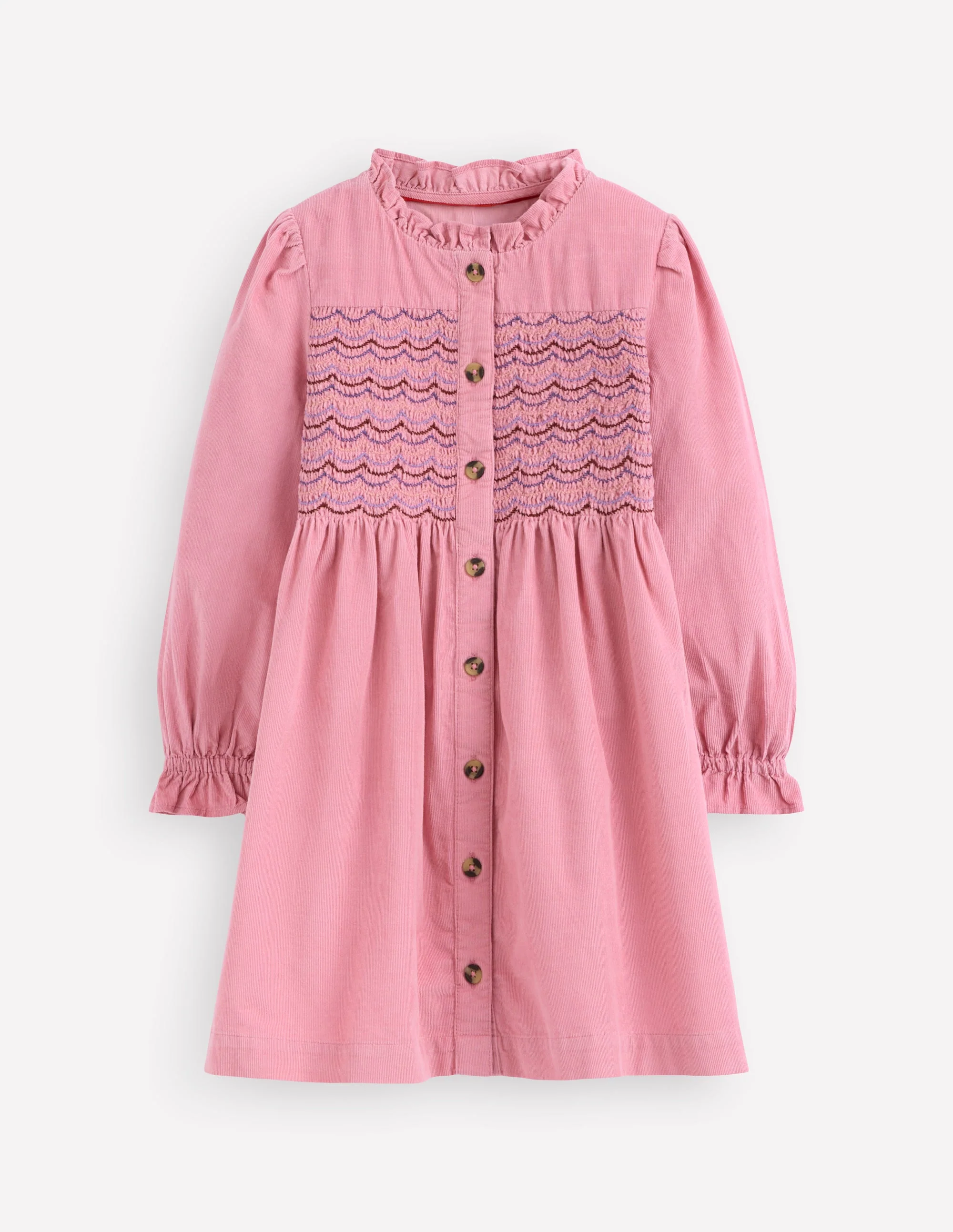 Suki Langärmeliges, gesmoktes Kleid-Kirschblütenrosa - Image 3