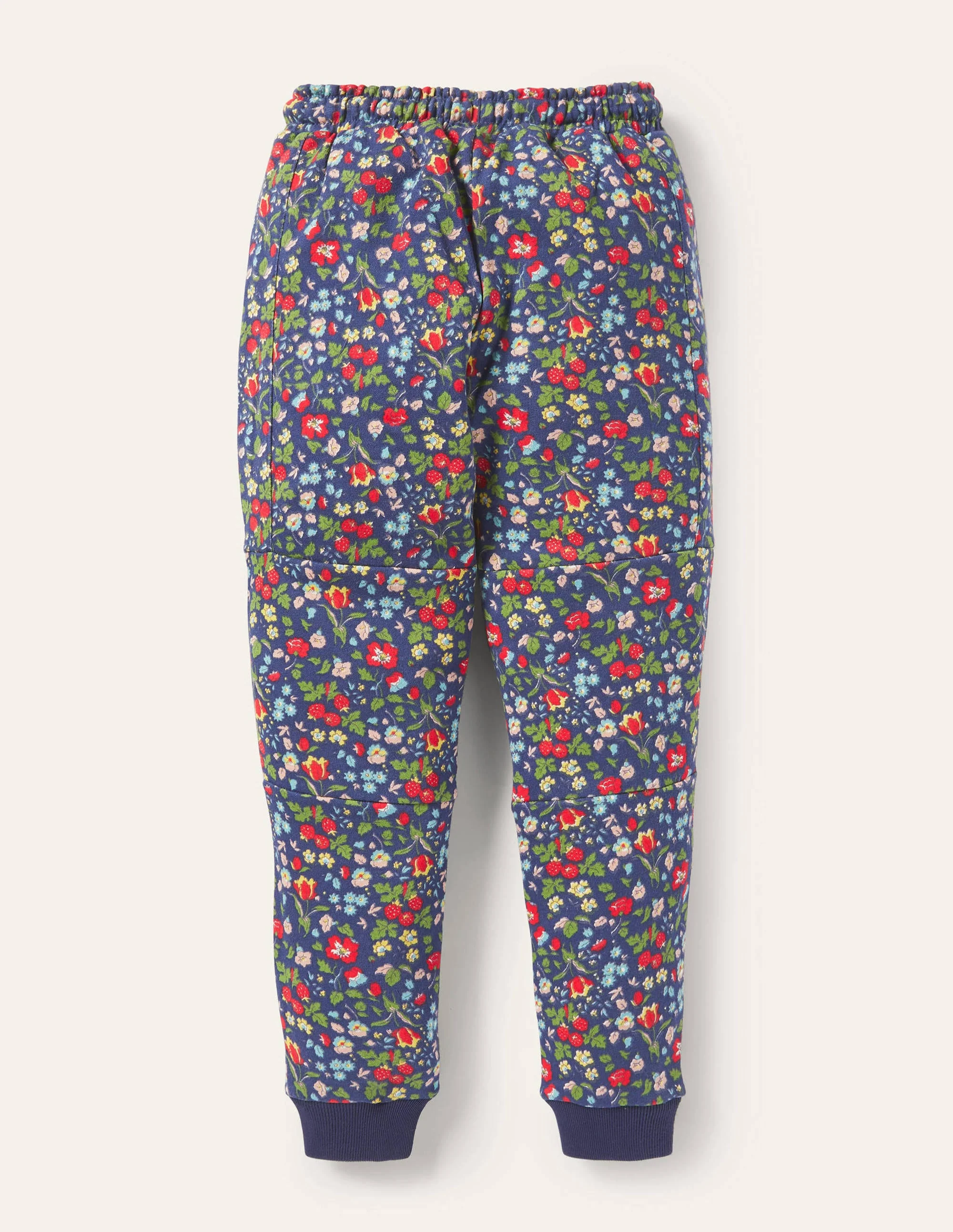 Sweathose mit verstärkter Kniepartie-Segelblau/Herbstbeere, Blumenmuster - Image 2