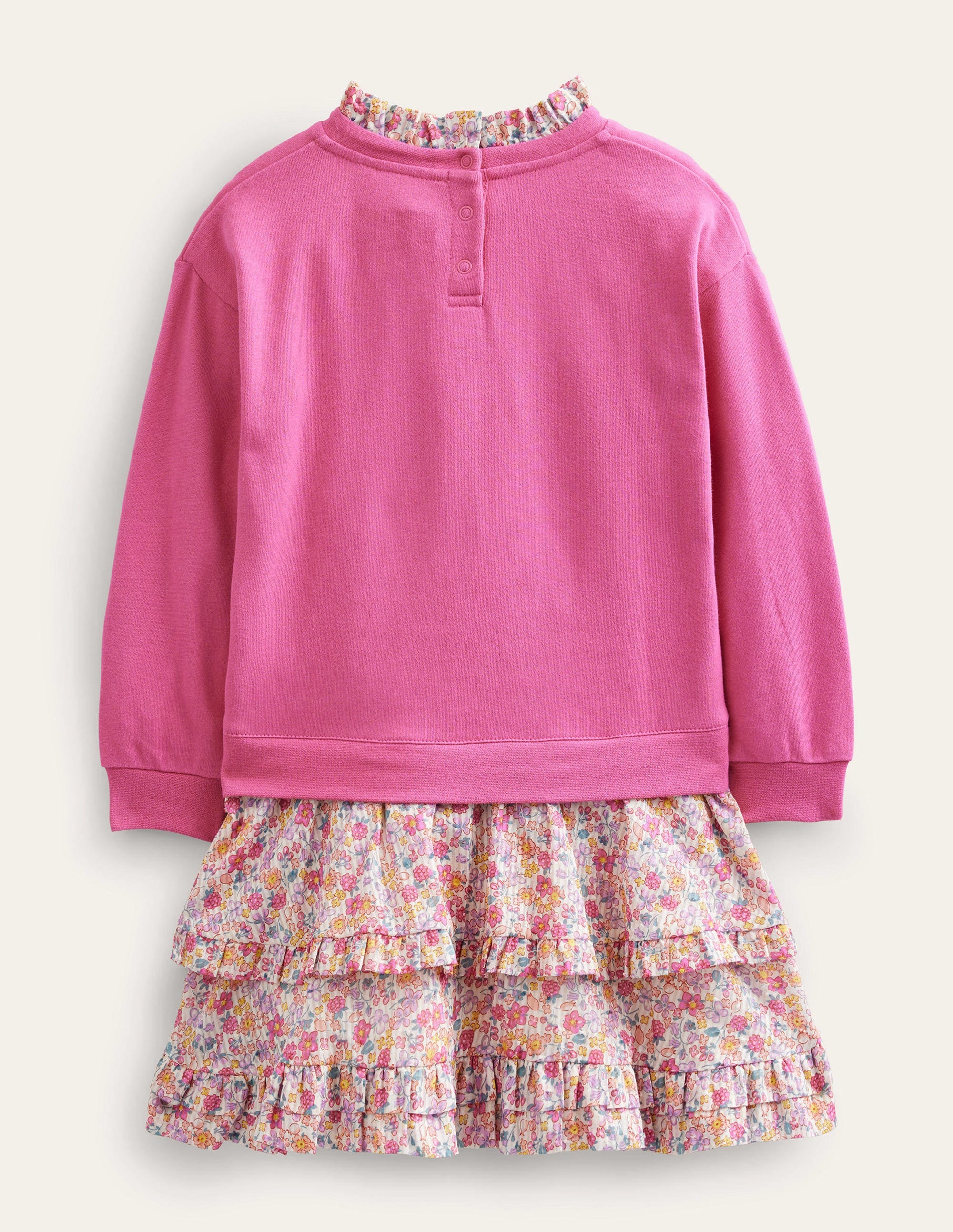 Sweatkleid aus einer Webmischung-Bartnelkenrosa - Image 2