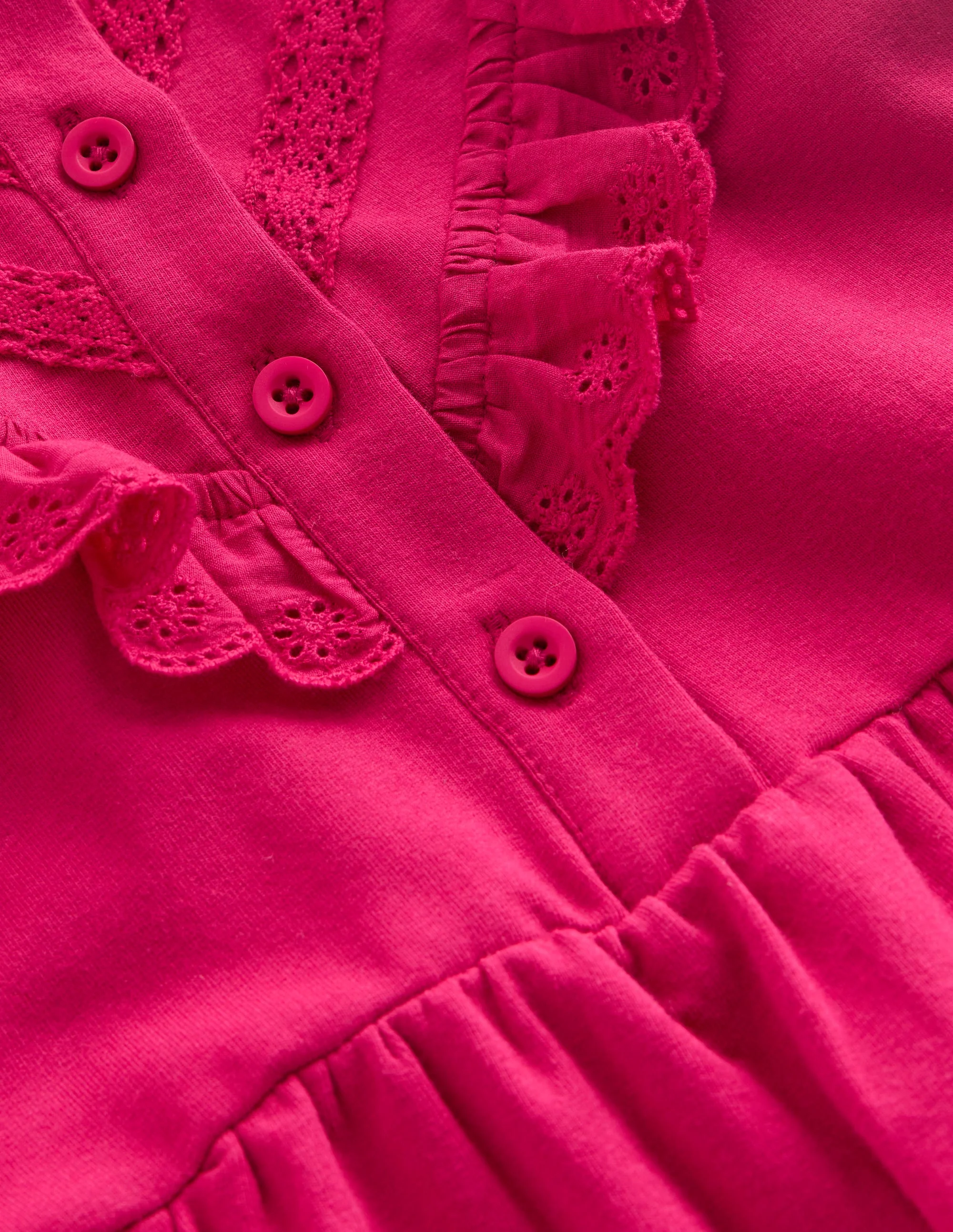 Sweatkleid mit Spitzenbesatz-Kirschkonfitüre - Image 3