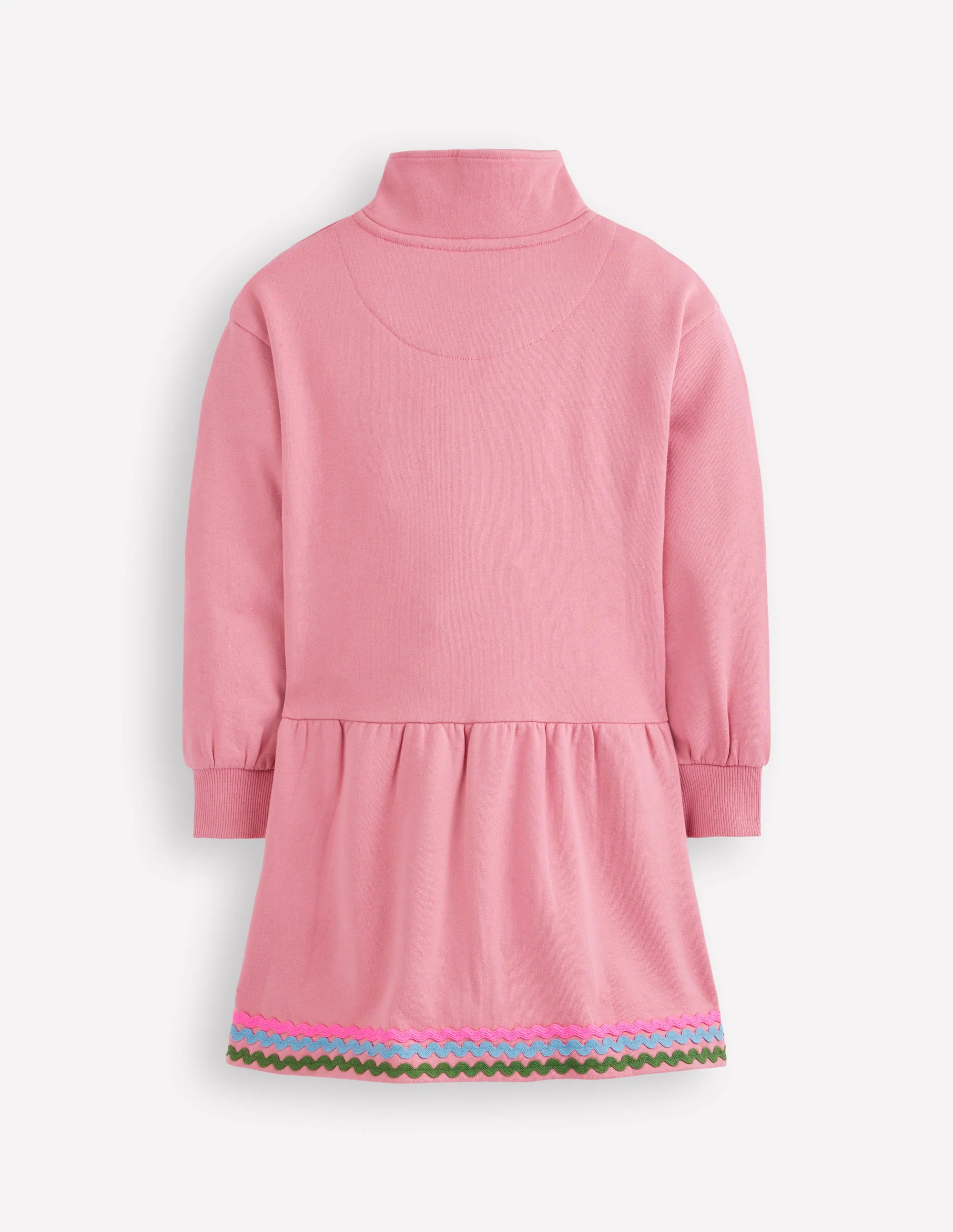 Sweatshirt-Kleid mit halbem Reißverschluss-Rosa Schleier - Image 2