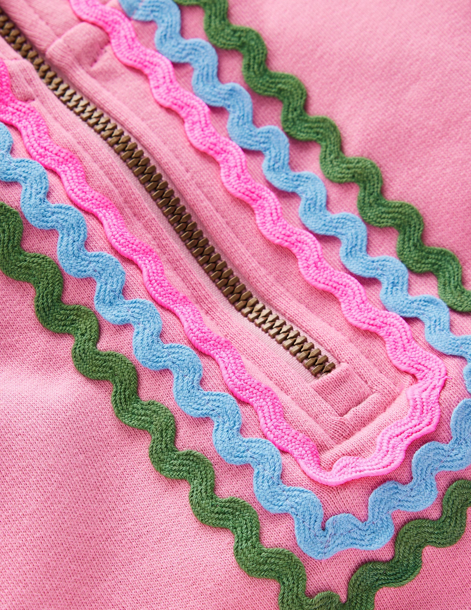Sweatshirt-Kleid mit halbem Reißverschluss-Rosa Schleier - Image 3