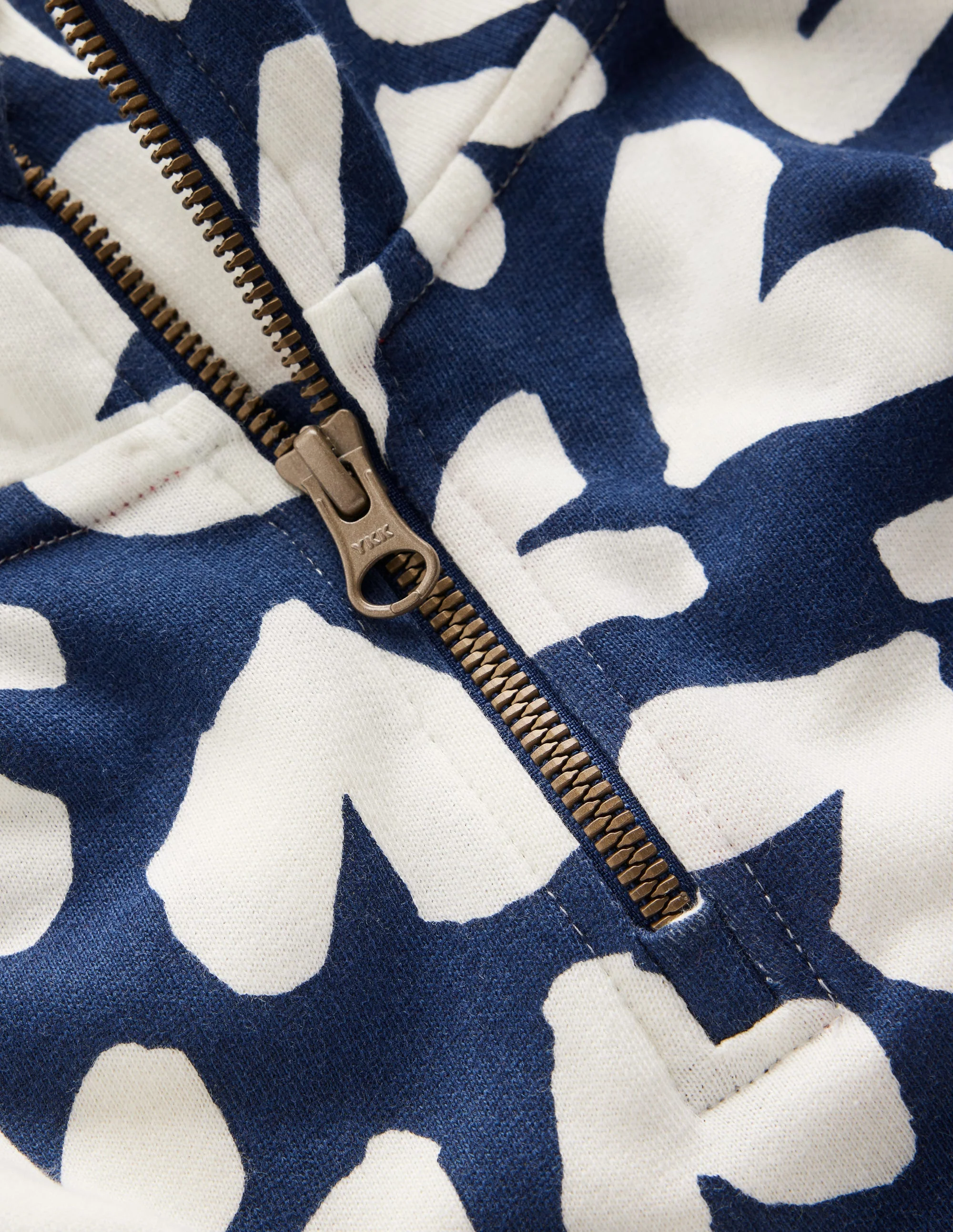 Sweatshirt-Kleid mit halbem Reißverschluss-Schuluniform-Marineblau Herz-Collage - Image 3
