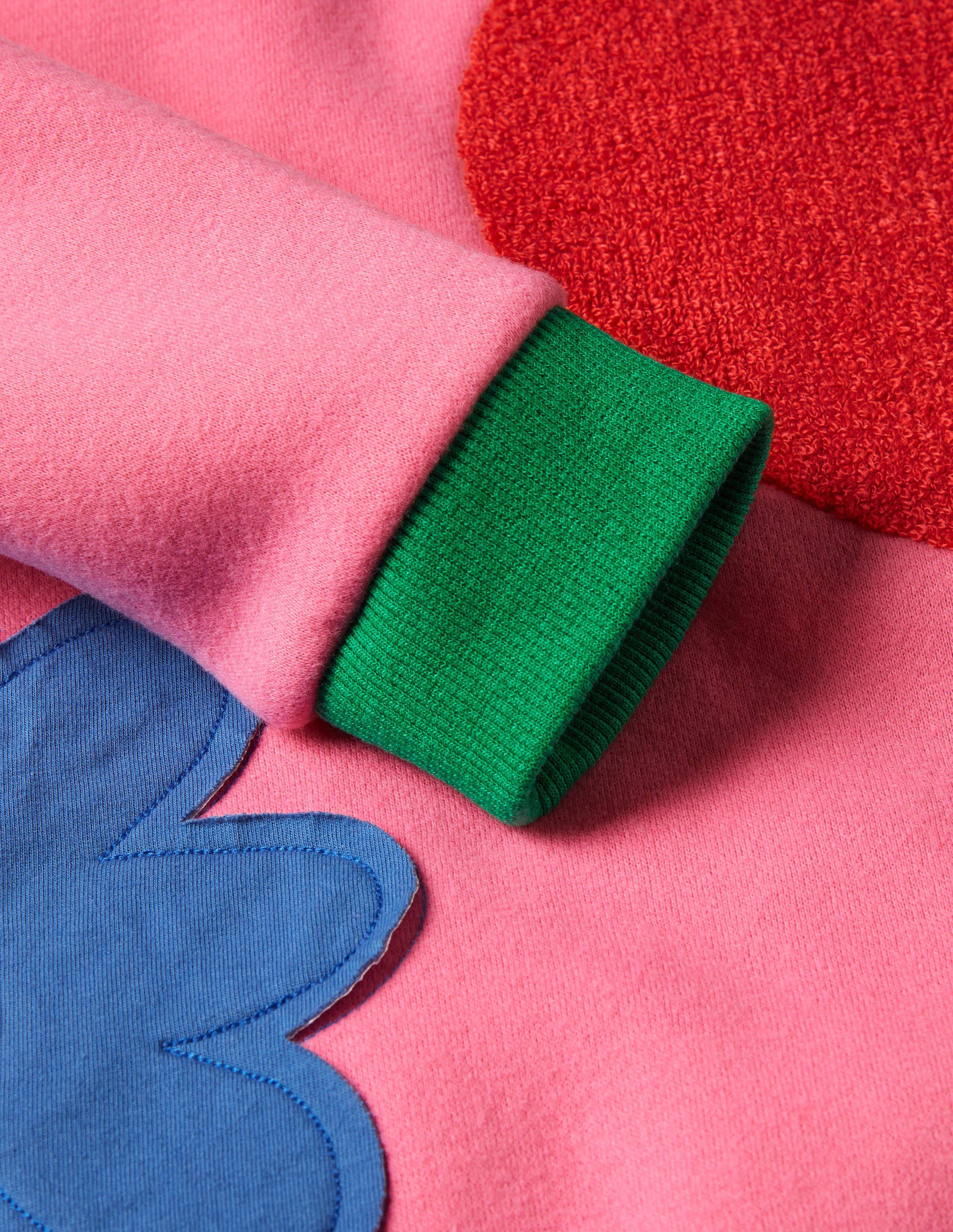 Sweatshirt mit Applikation-Helles Blütenrosa, Herz - Image 4