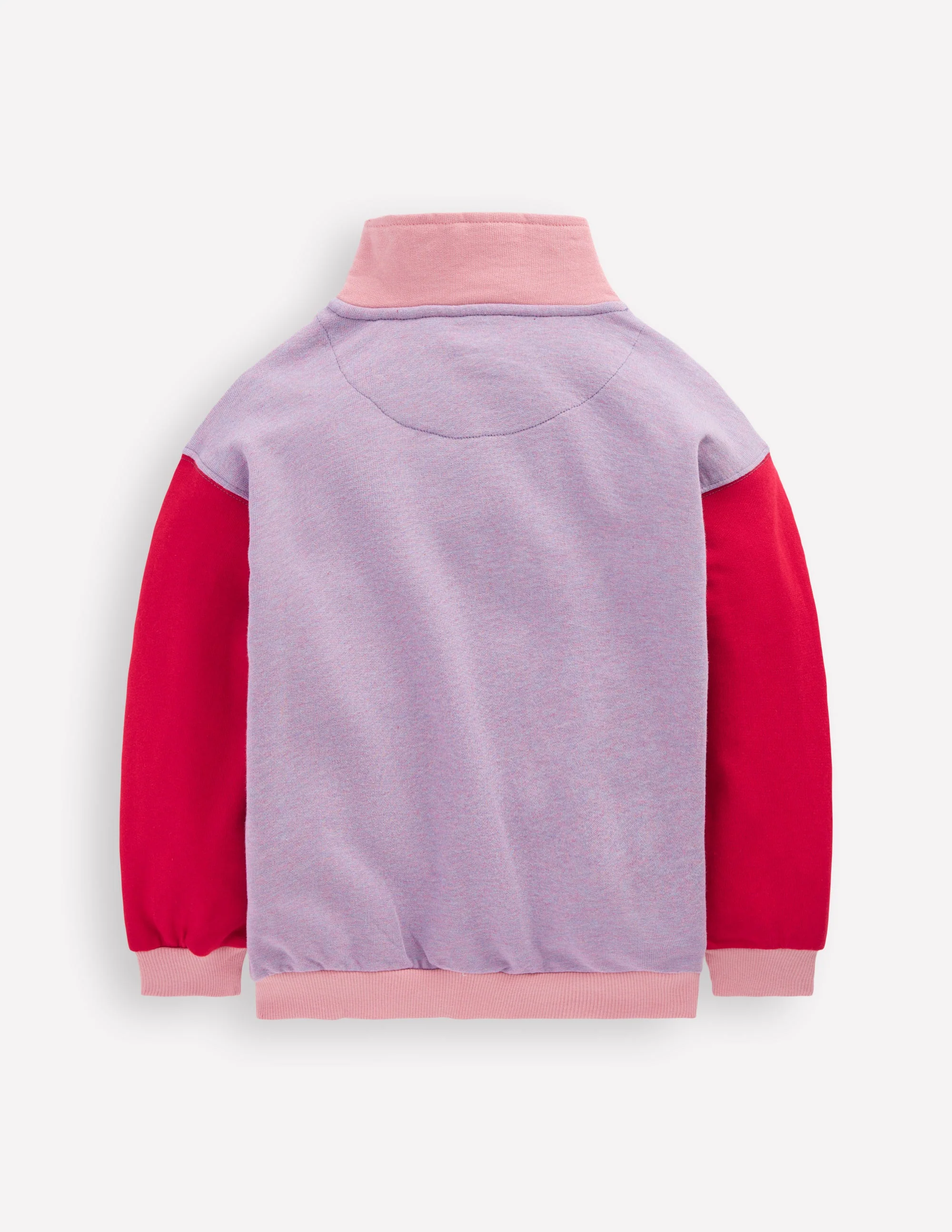 Sweatshirt mit Halbreißverschluss-Lila/Rot - Image 3