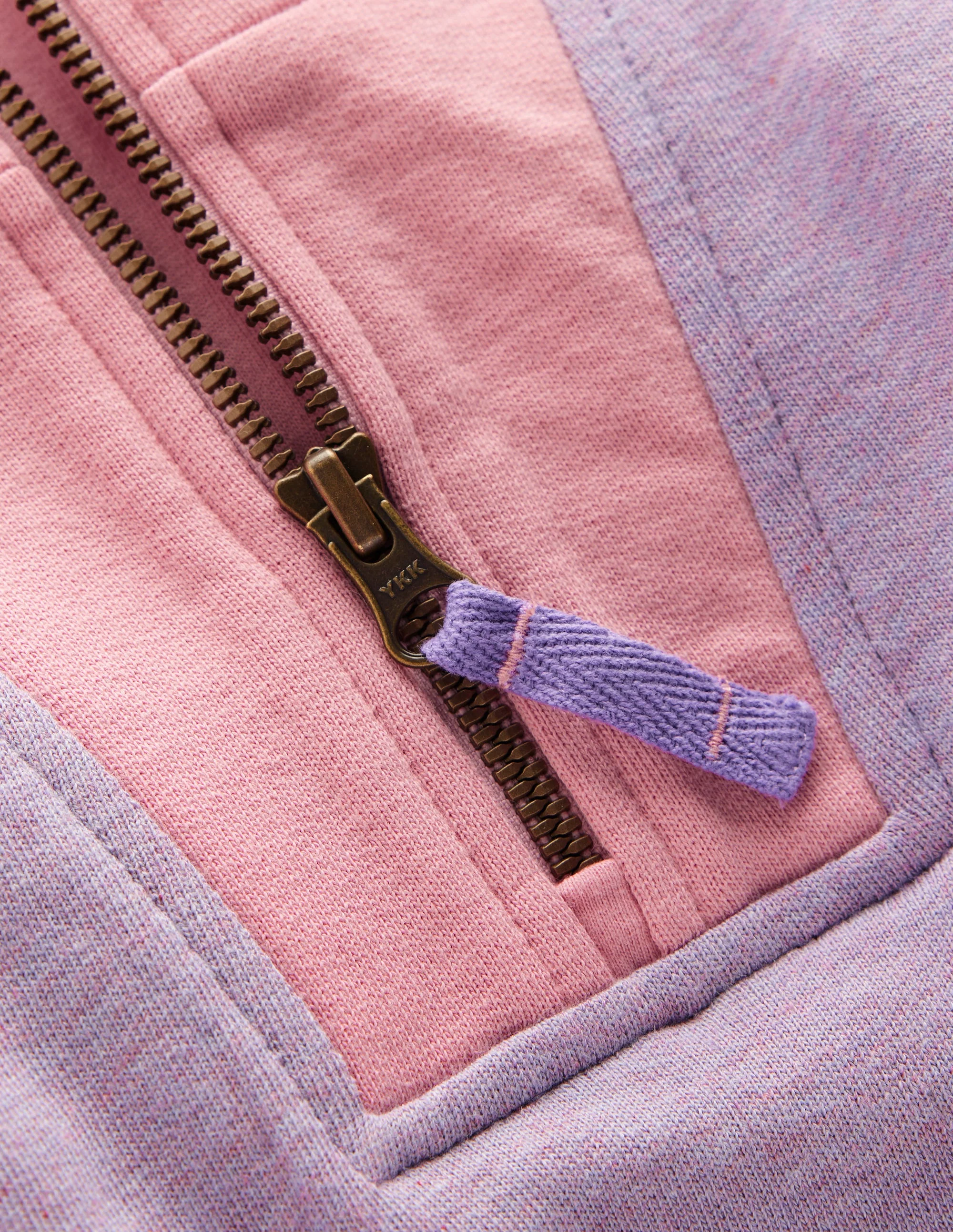 Sweatshirt mit Halbreißverschluss-Lila/Rot - Image 4