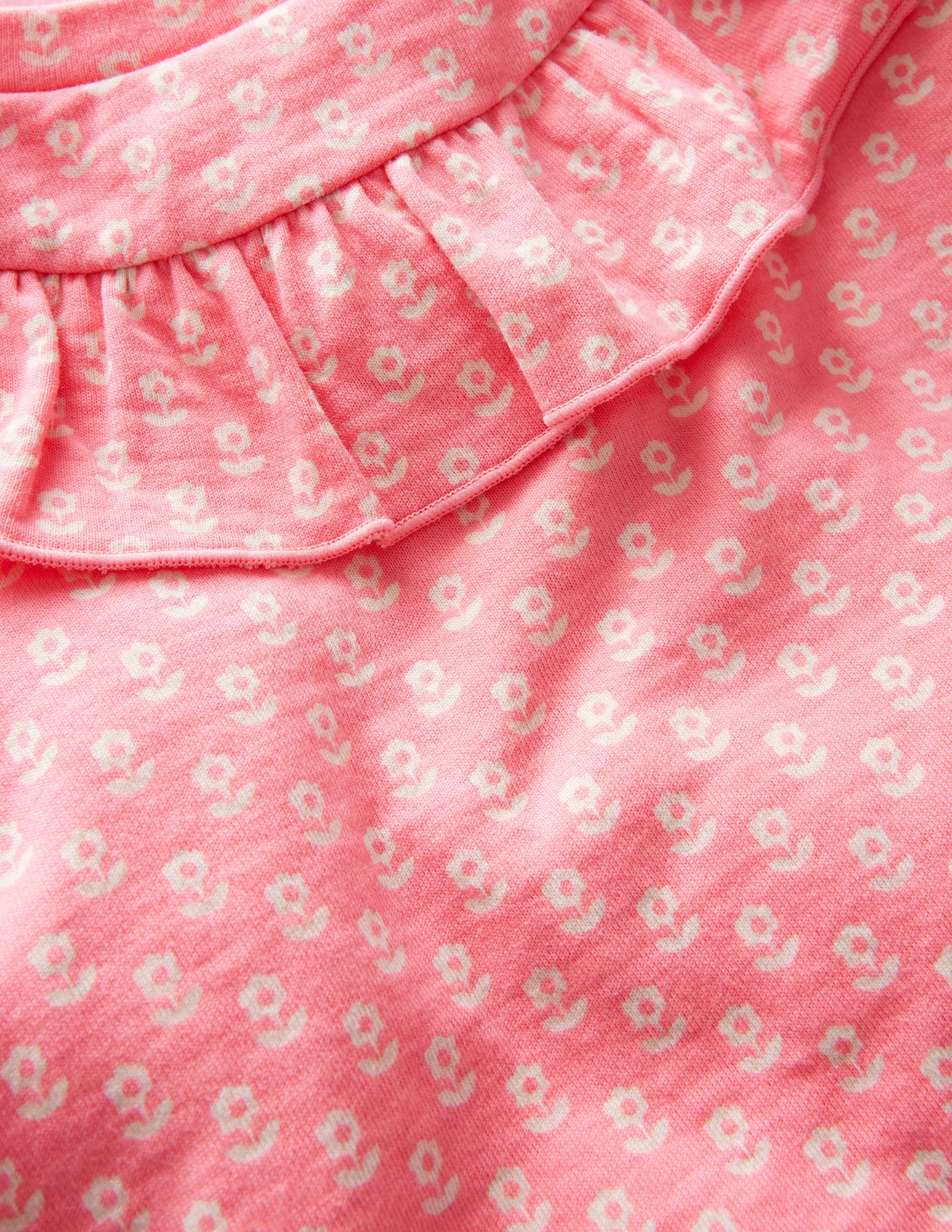 Sweatshirt mit Rüschen-Krabbenrot/Rosa, Blumenmuster - Image 3