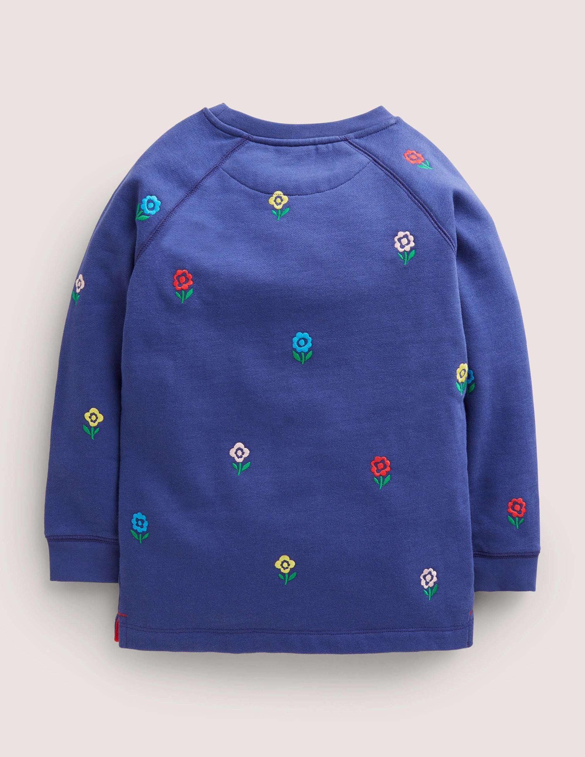 Sweatshirt-Tunika-Segelblau, Blumen - Image 2