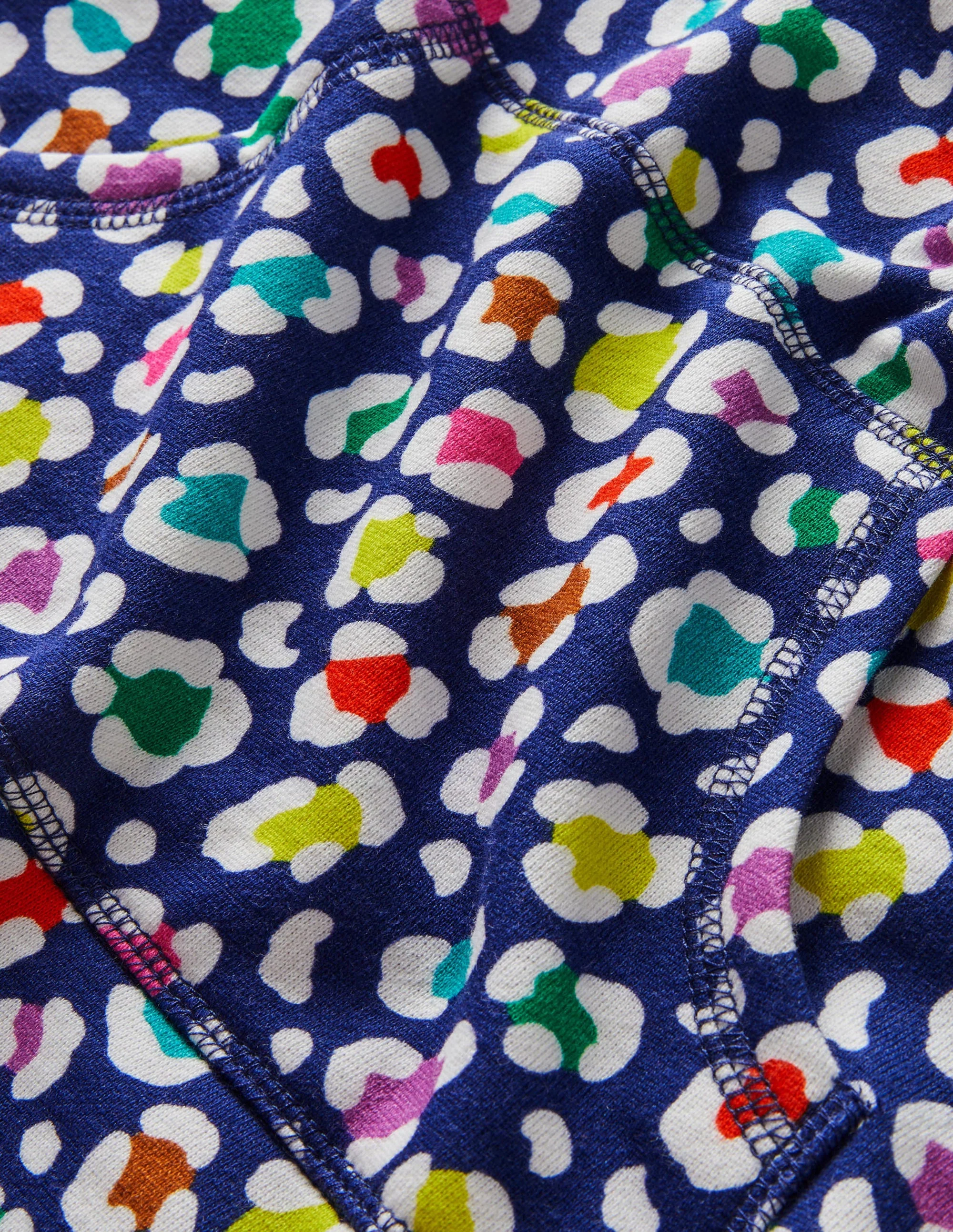 Sweatshirt-Tunika-Segelblau, Leopard - Image 3