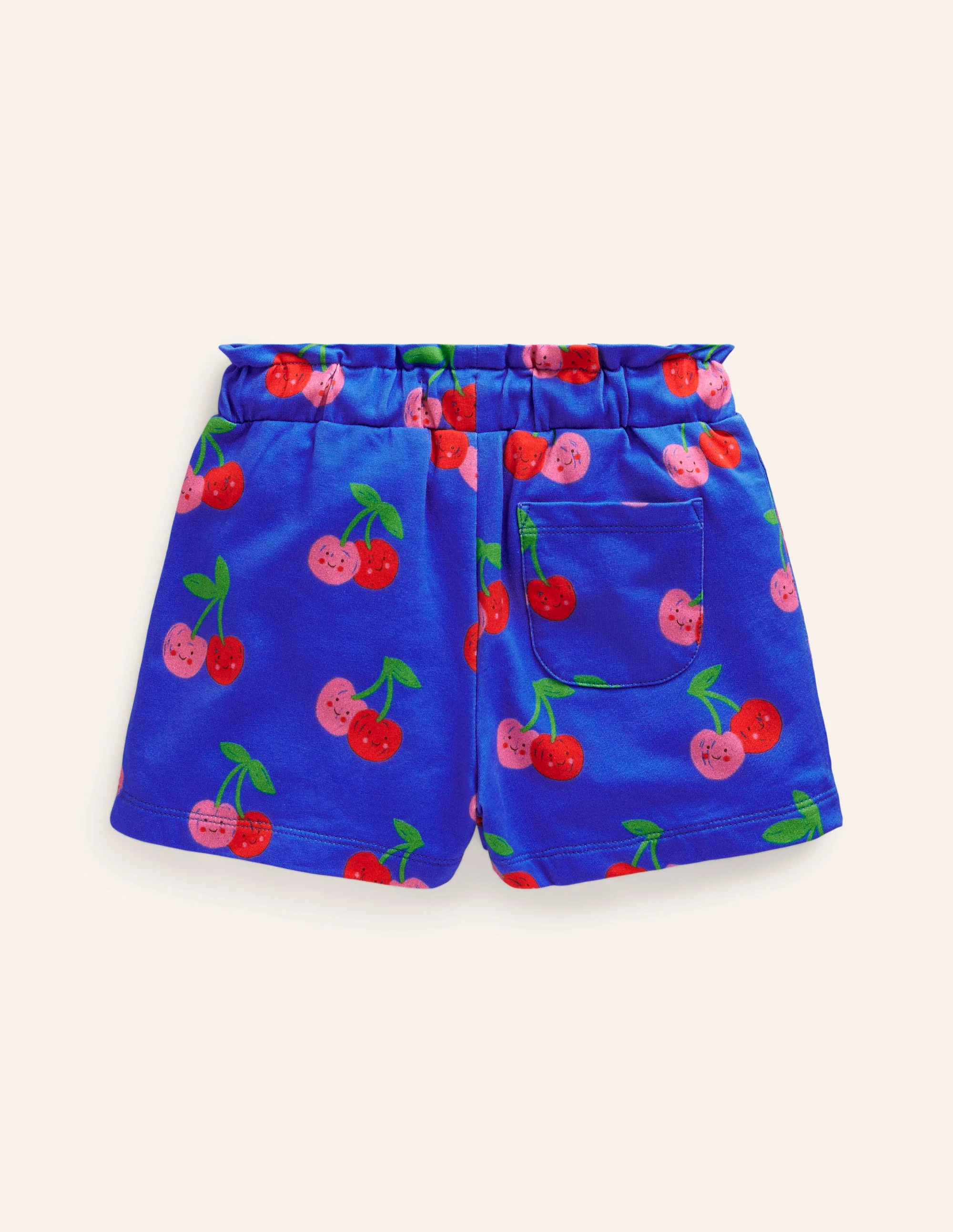 Sweatshorts mit gerüschter Taille-Cabana-Blau Kirschen - Image 2