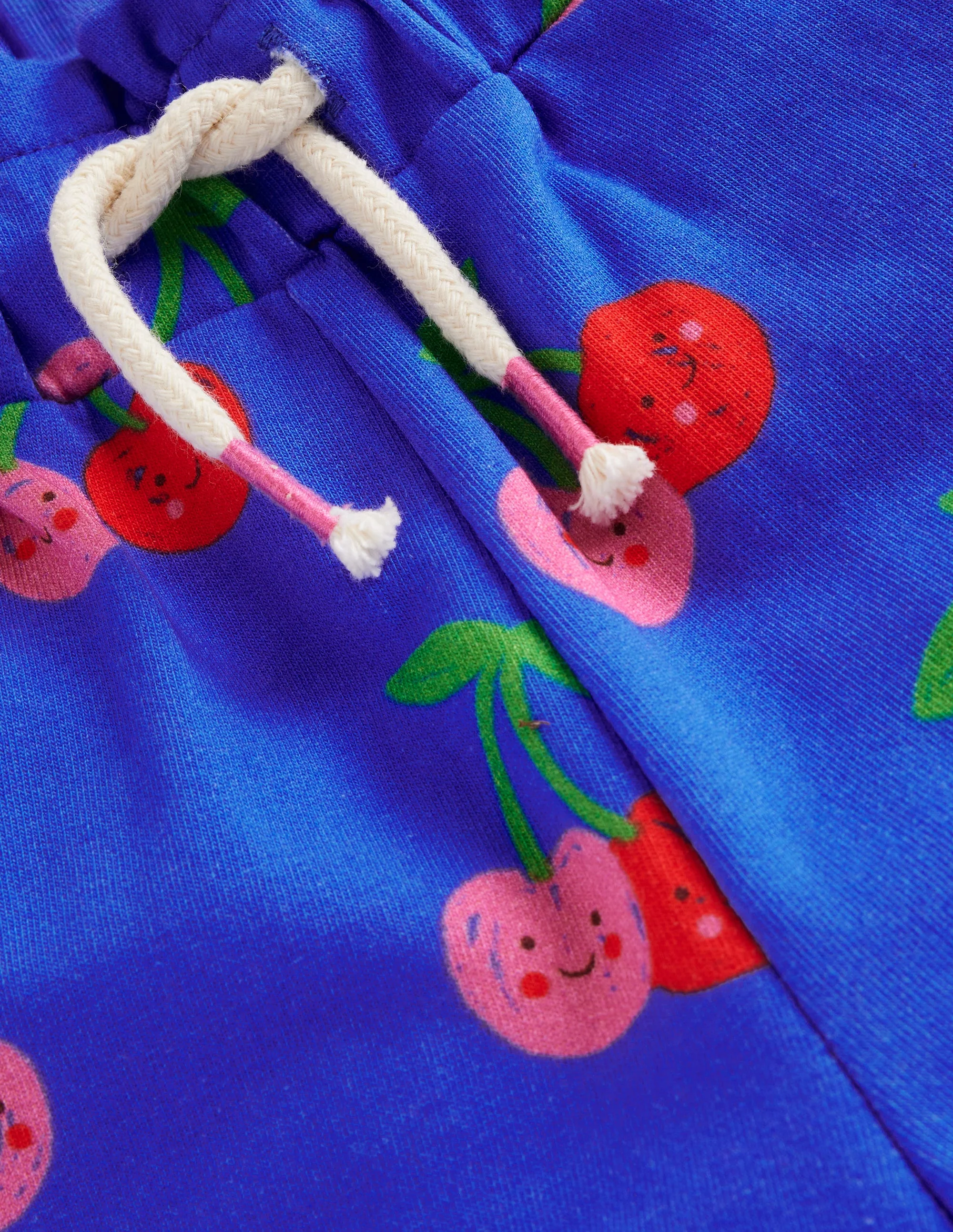 Sweatshorts mit gerüschter Taille-Cabana-Blau Kirschen - Image 3
