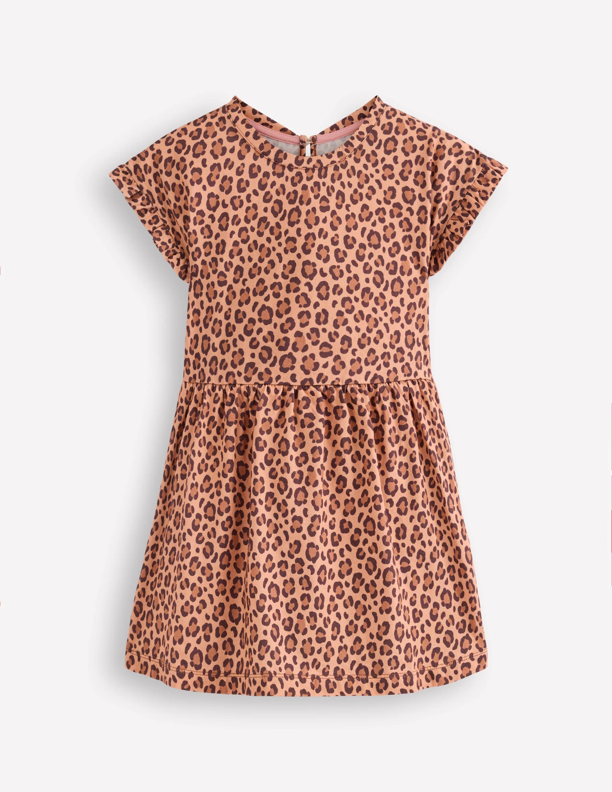 T-Shirt-Kleid aus Jersey-Mohair, Leopardenmuster
