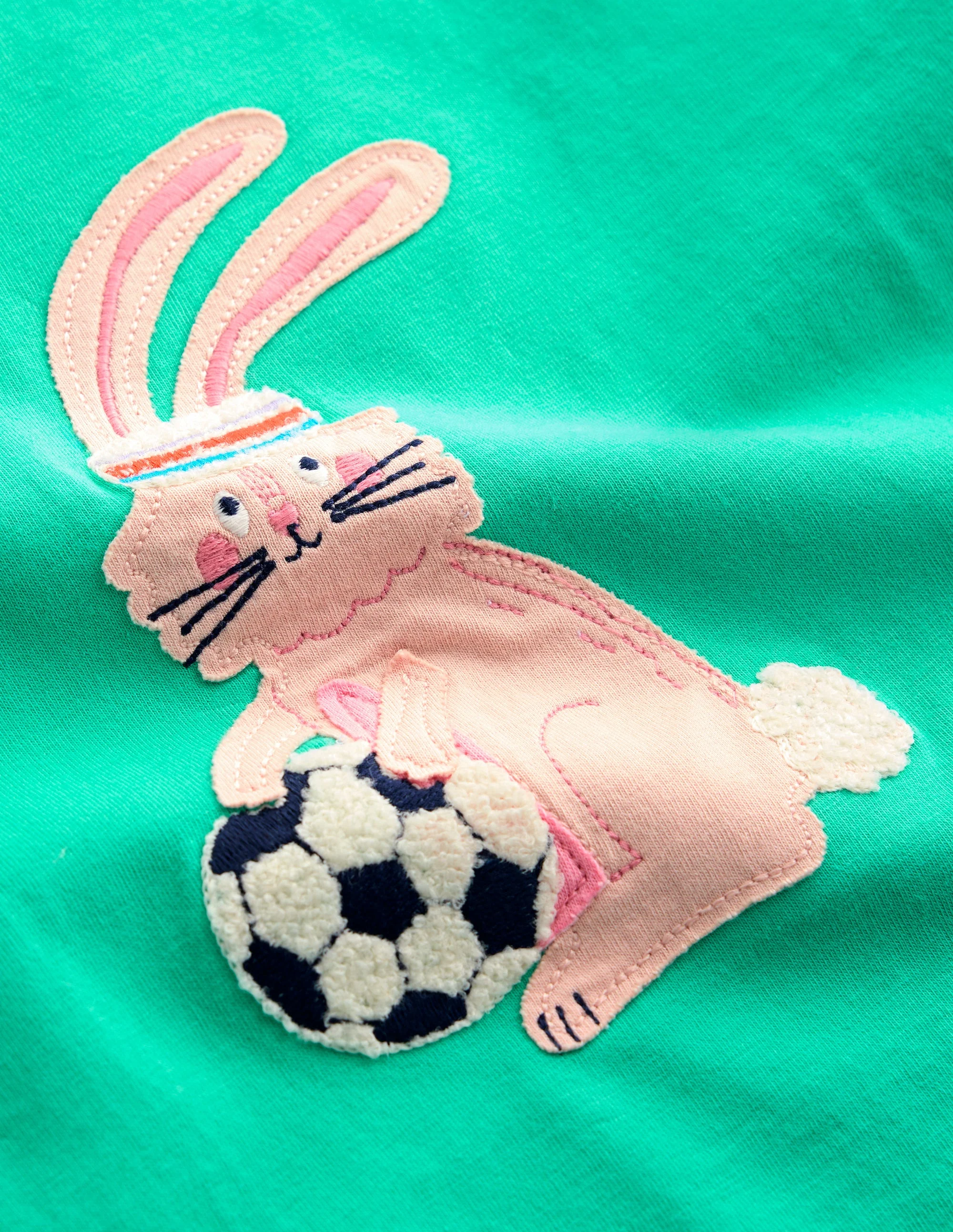 T-Shirt mit Applikation-Türkisblau Hase - Image 3