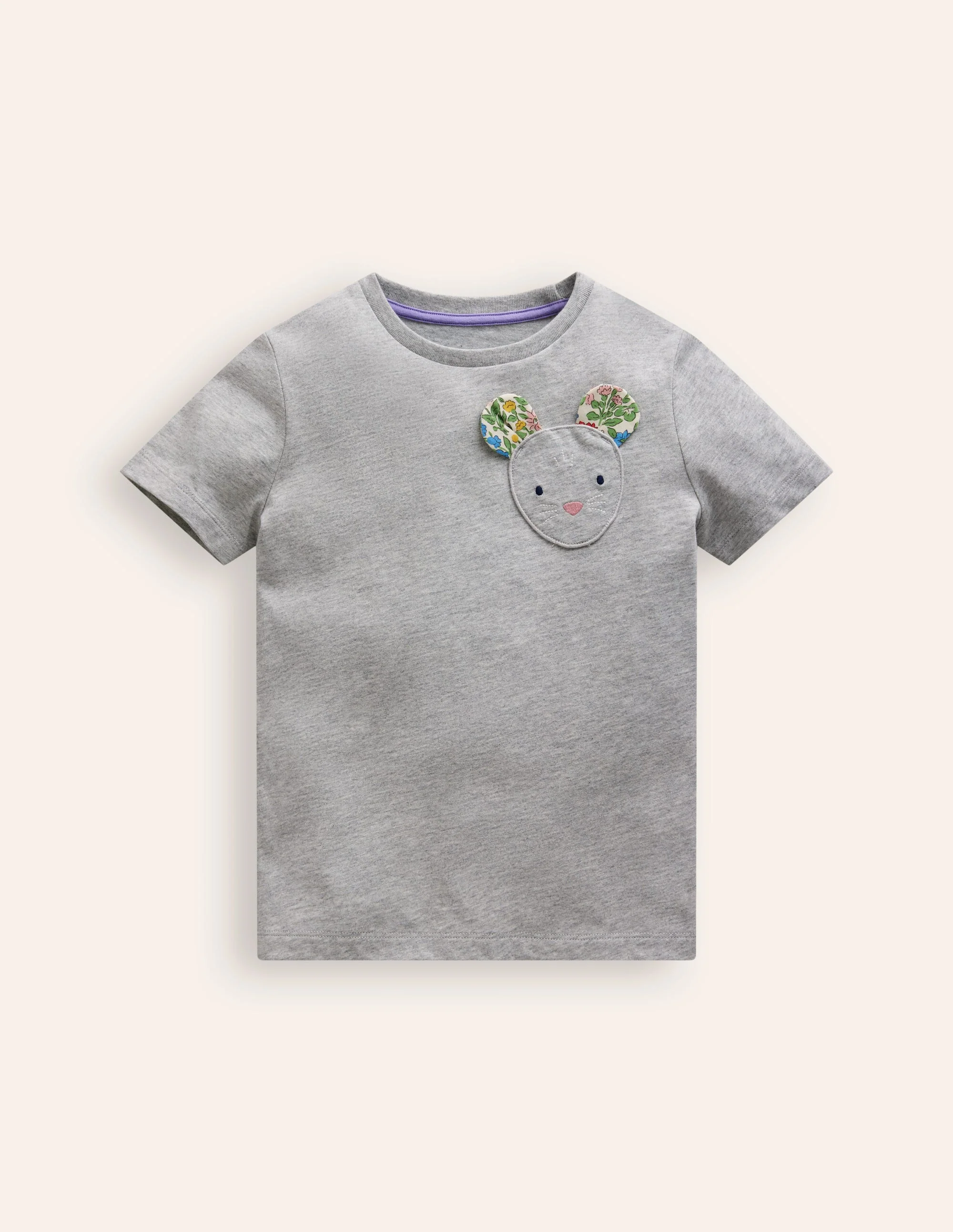 T-Shirt mit appliziertem Motiv-Black - Image 4