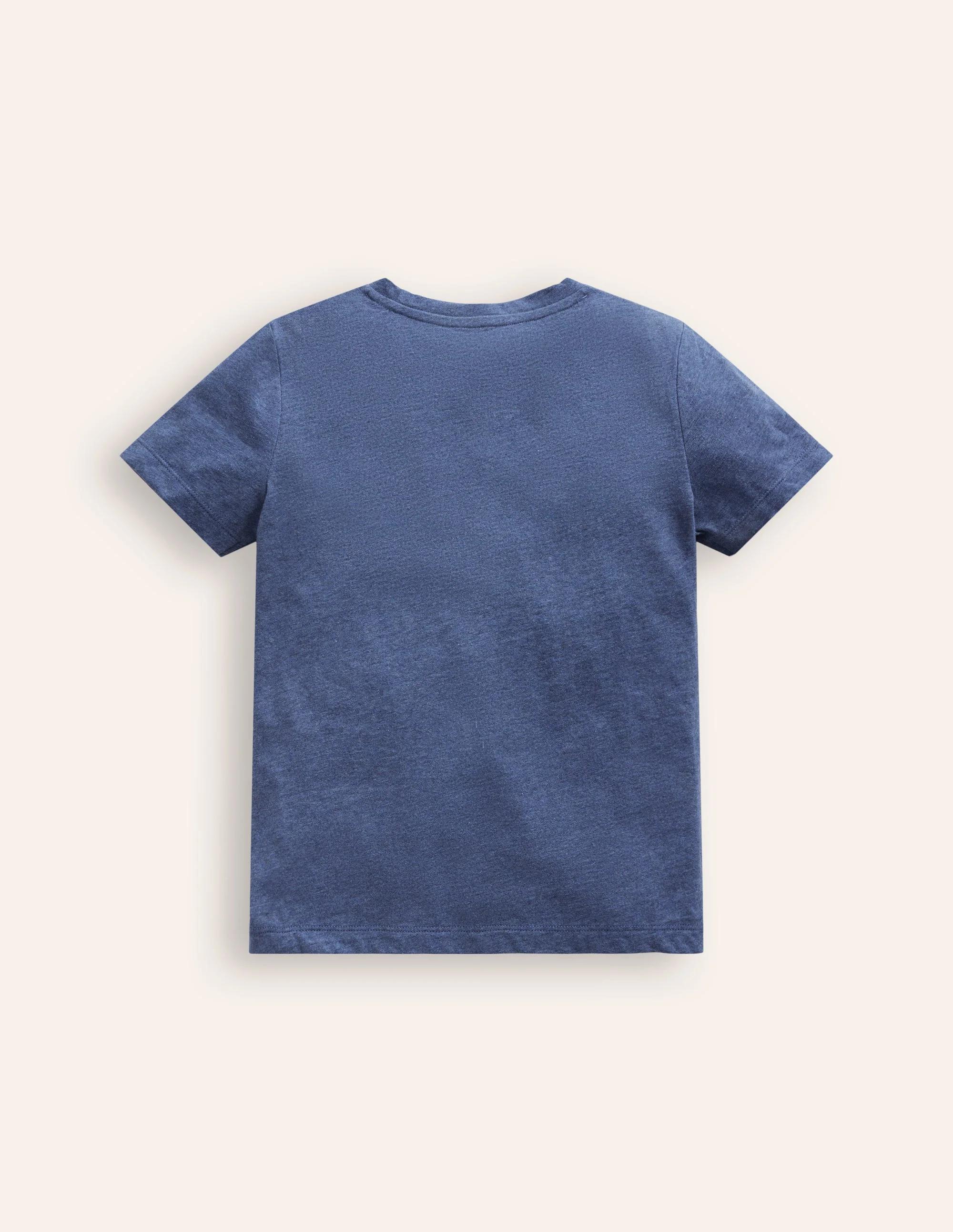T-Shirt mit appliziertem Motiv-Steuerbord-Blau Meliert - Image 4