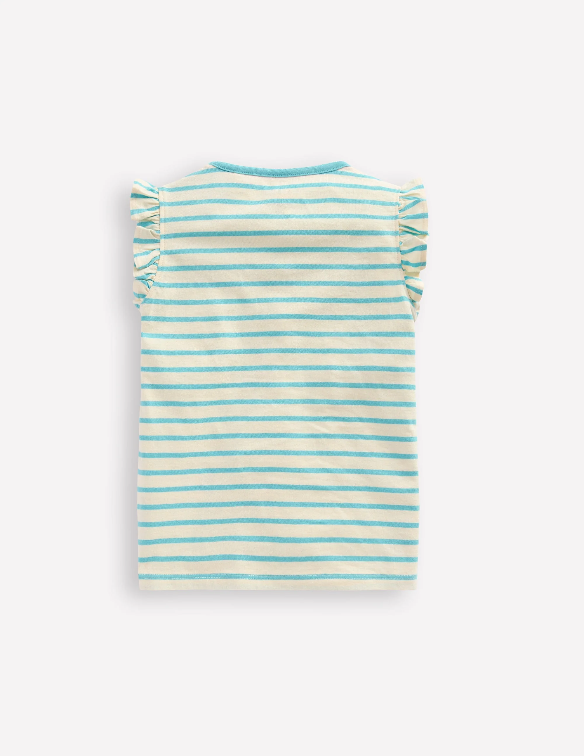 T-Shirt mit Flatterärmeln-Karibikblau Qualle - Image 2
