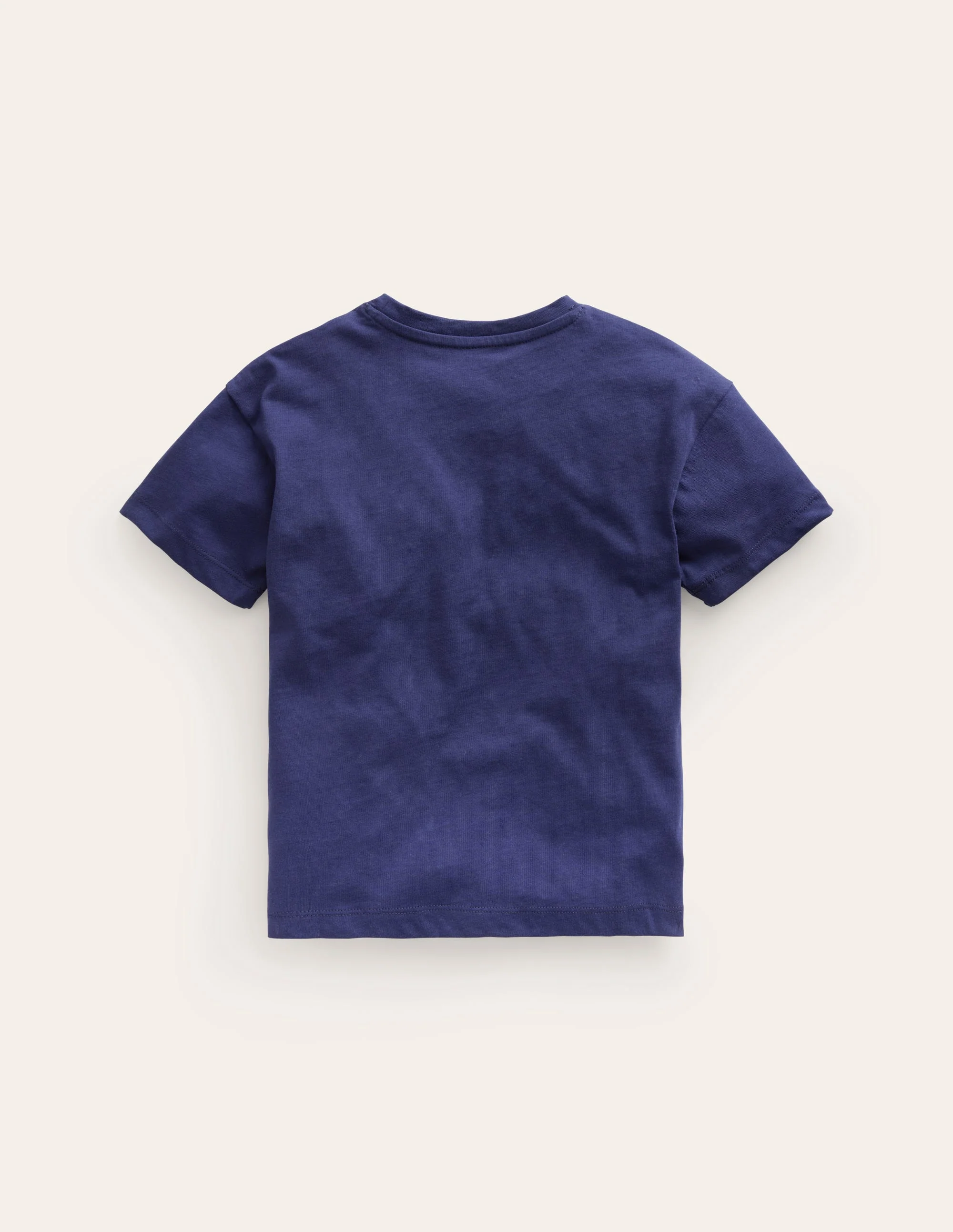 T-Shirt mit gesticktem Logo-Schuluniform-Marineblau Rakete - Image 2