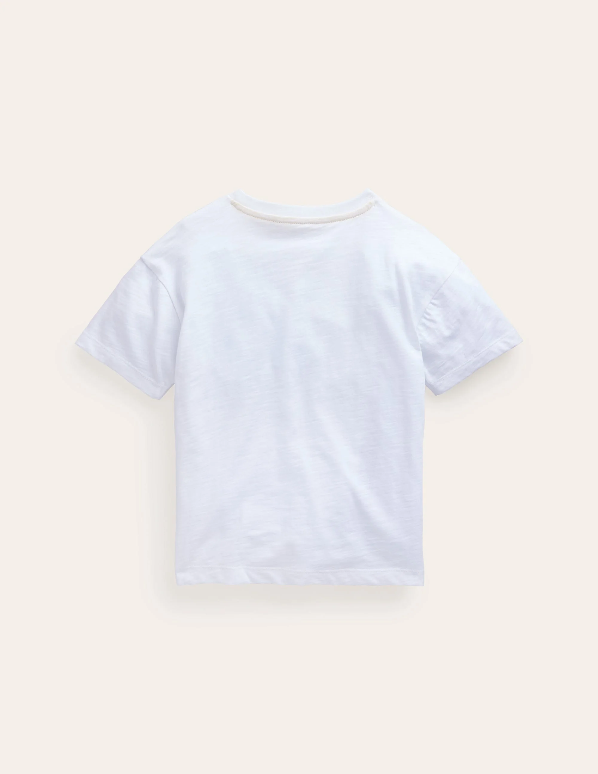 T-Shirt mit gesticktem Logo-Weiß Regenbogen - Image 2