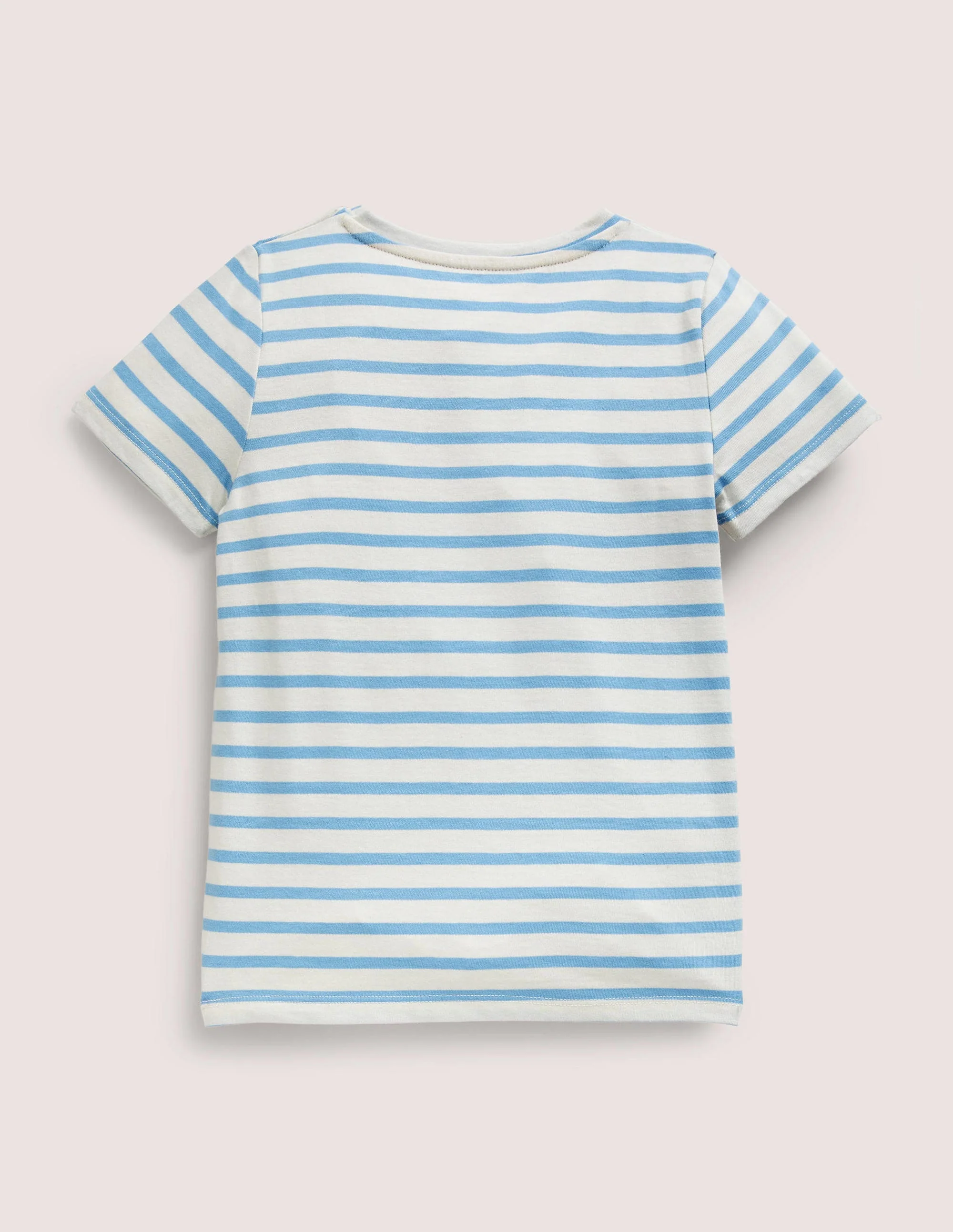 T-Shirt mit grafischem Muster-Naturweiß/Surfbrettblau, Regenbogen - Image 2