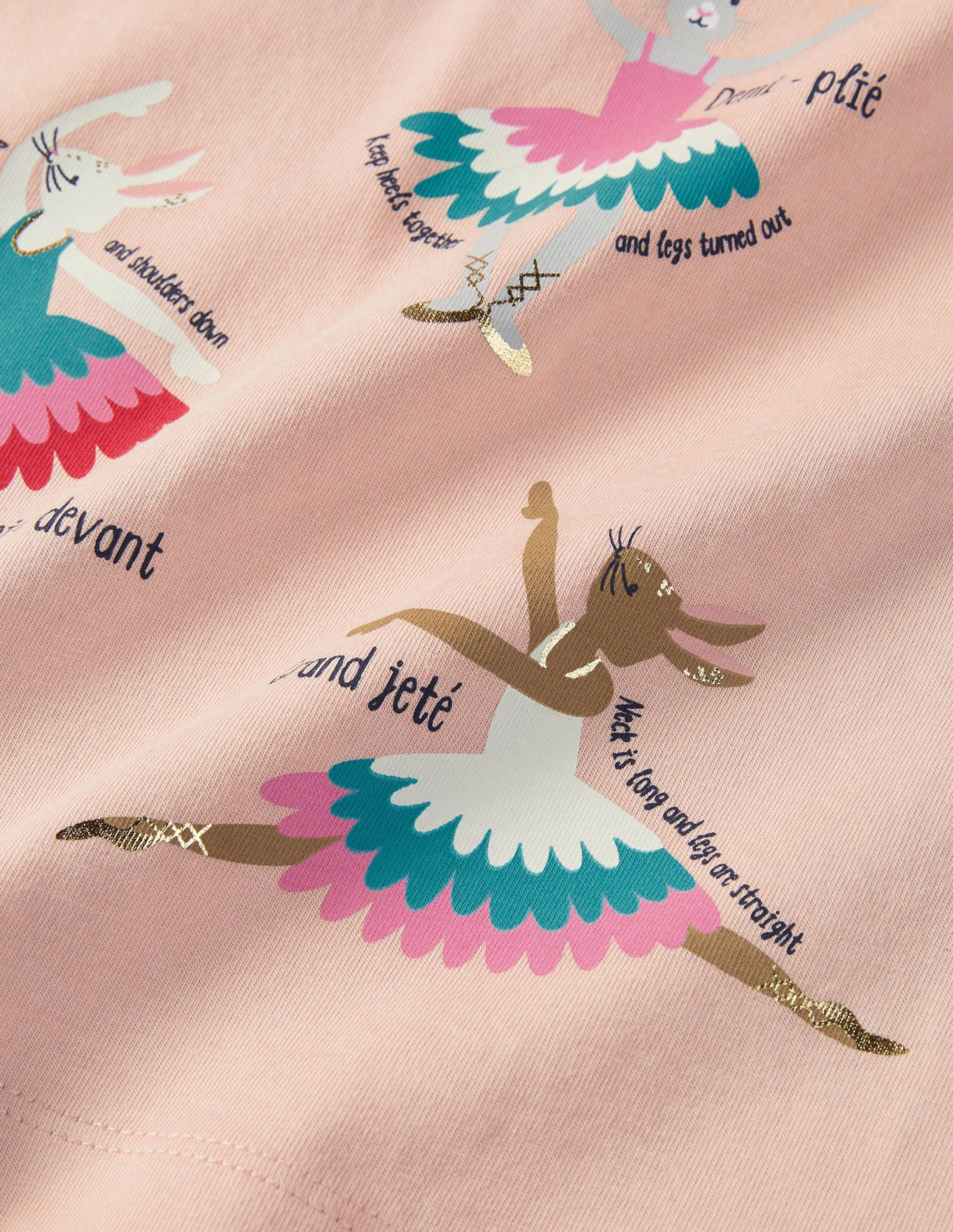 T-Shirt mit lustigen Fakten-Provence-Altrosa, Ballerinas - Image 3