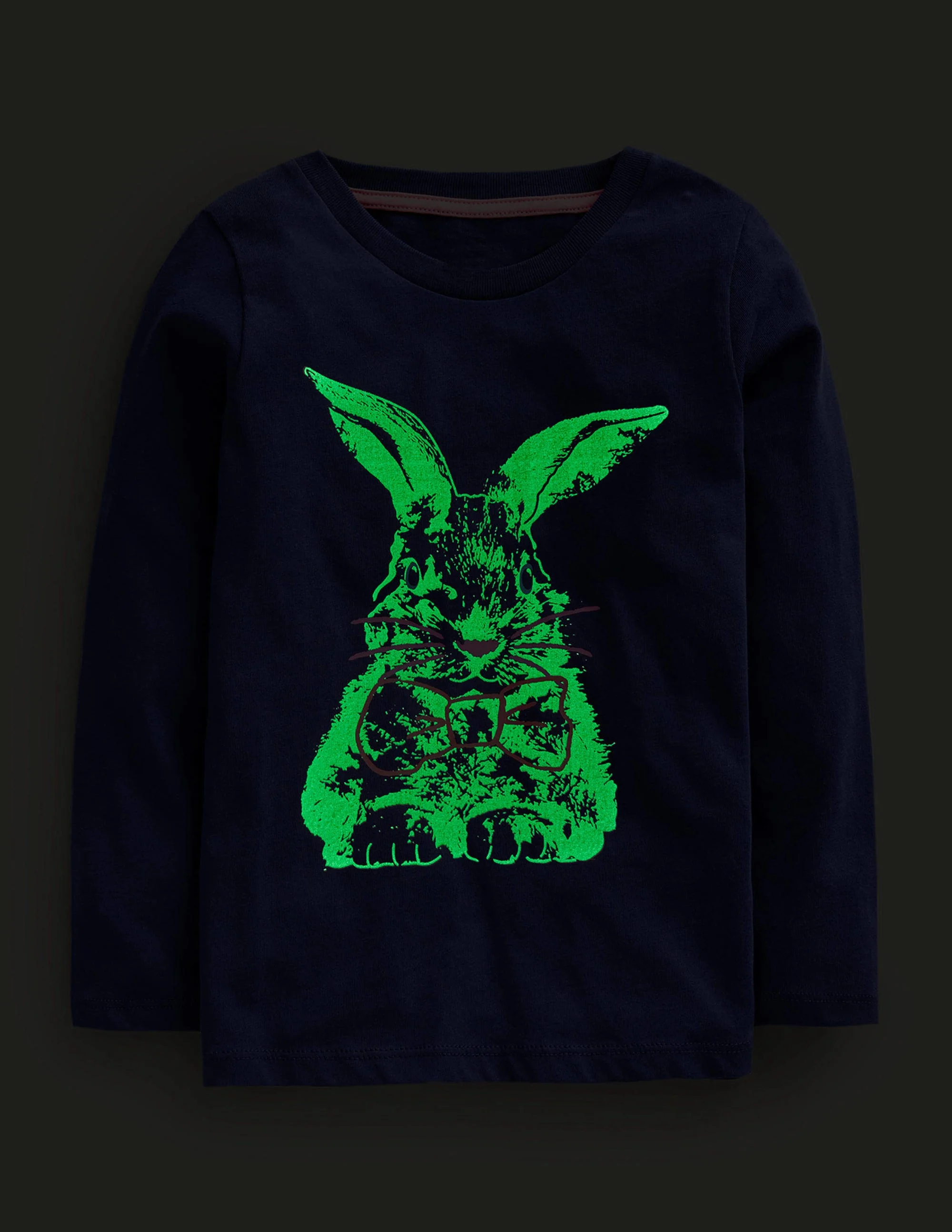 T-Shirt mit Metllic-Logo-Schuluniform-Marineblau Hase - Image 4