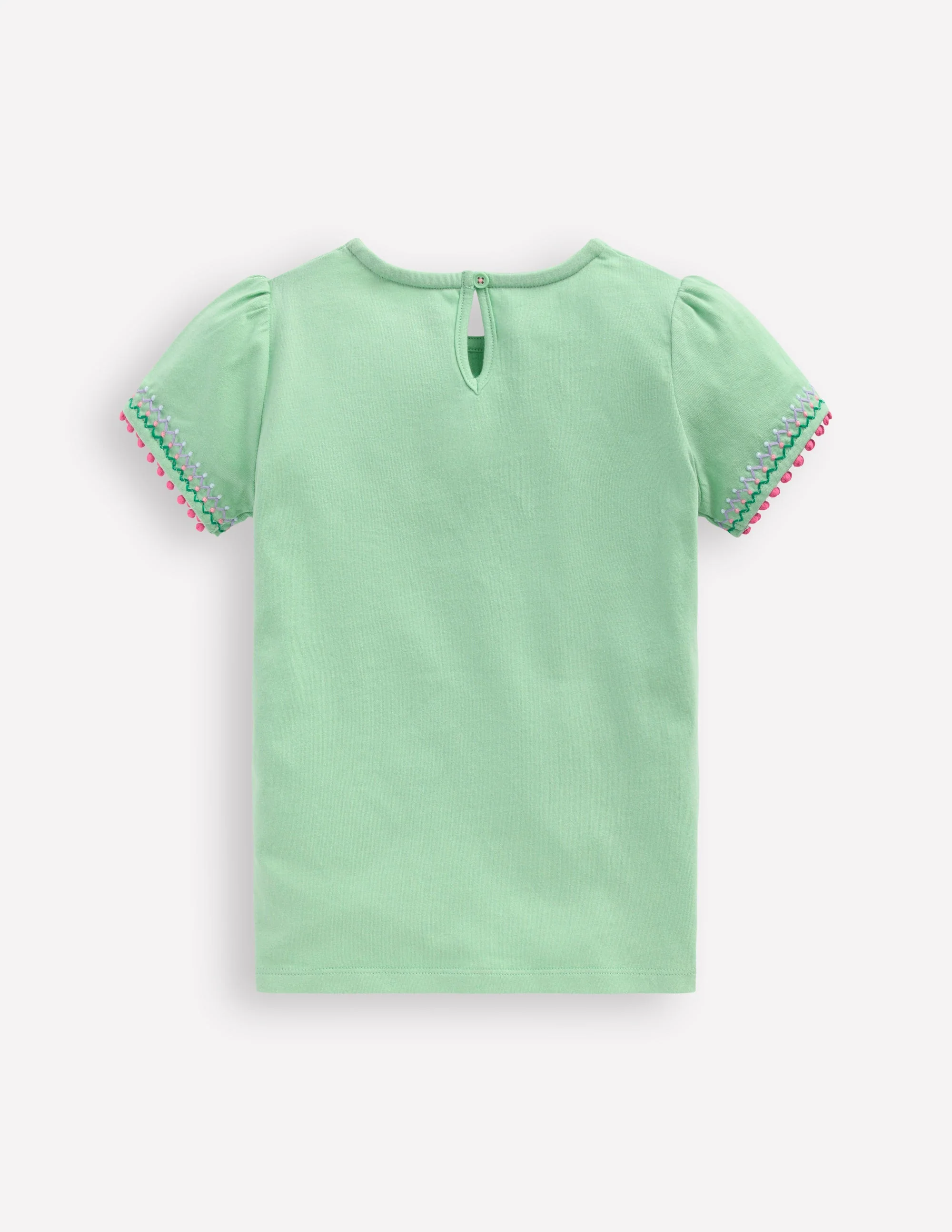 T-Shirt mit Puffärmeln-Pistaziengrün - Image 2