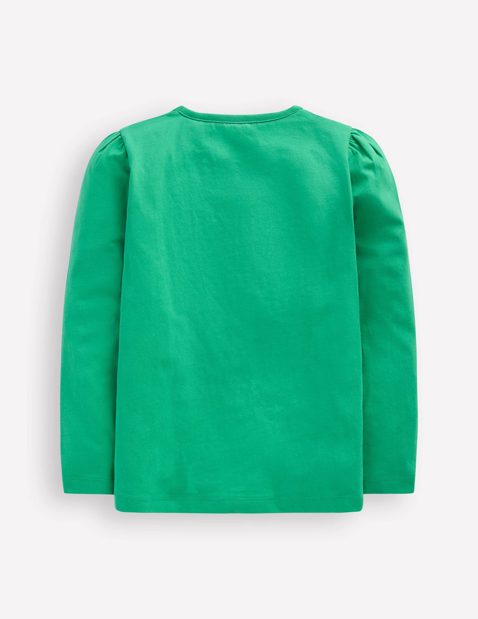 T-Shirt mit Puffärmeln und Applikation-Aloe-Grün Hase - Image 2