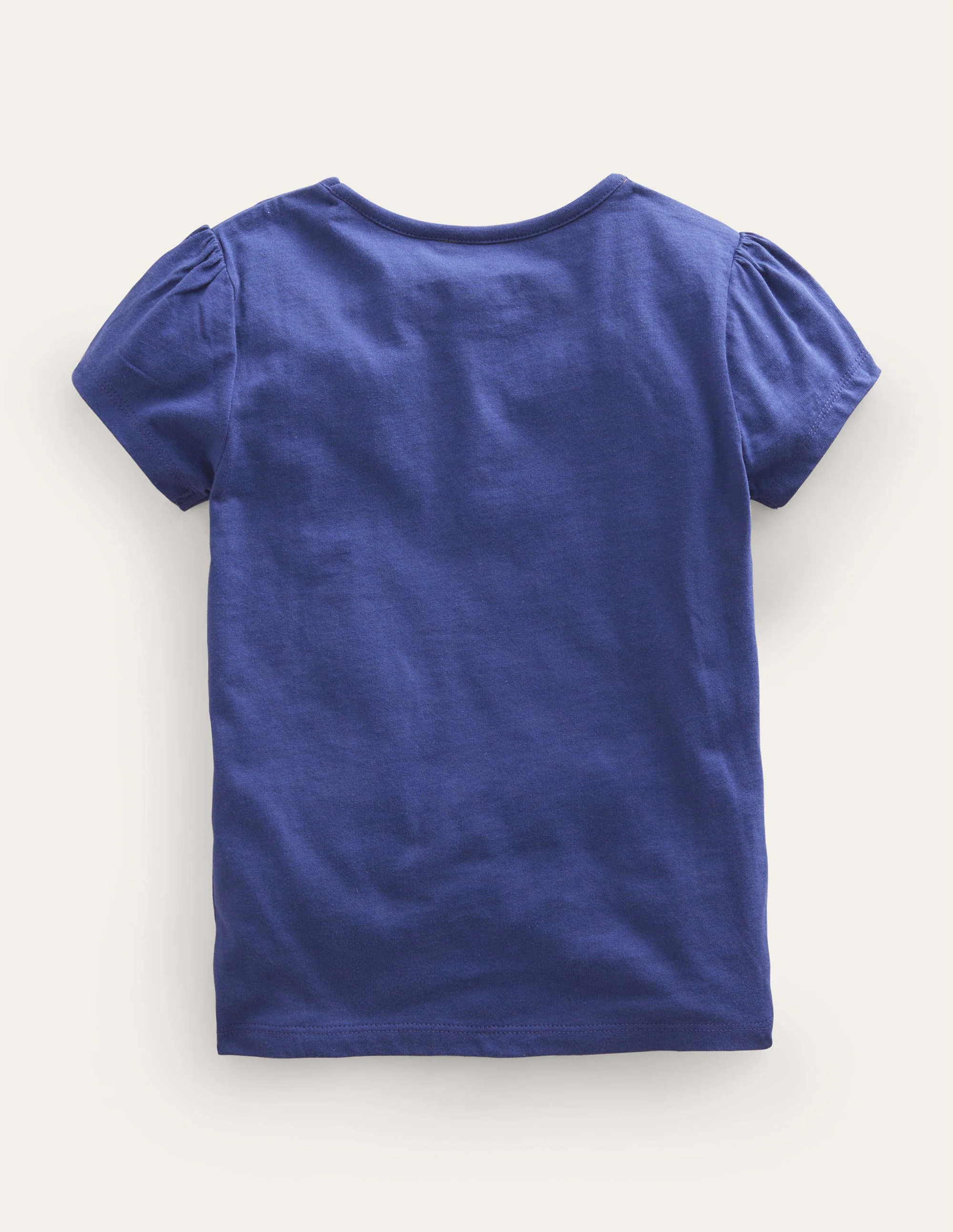 T-Shirt mit Puffärmeln und Applikation-Sanftes Segelblau, Einhörner - Image 2