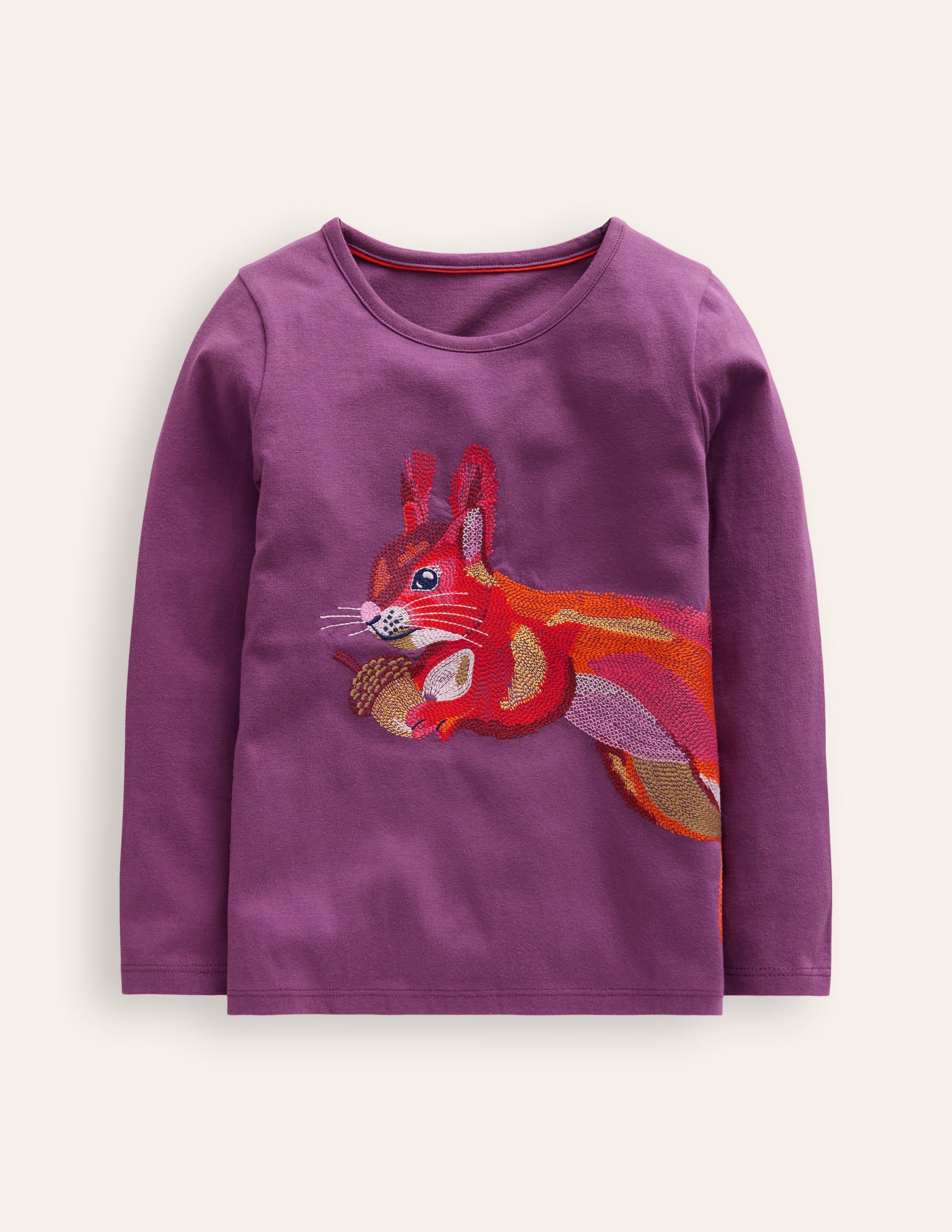 T-Shirt vorne & hinten-Strauchlila Eichhörnchen