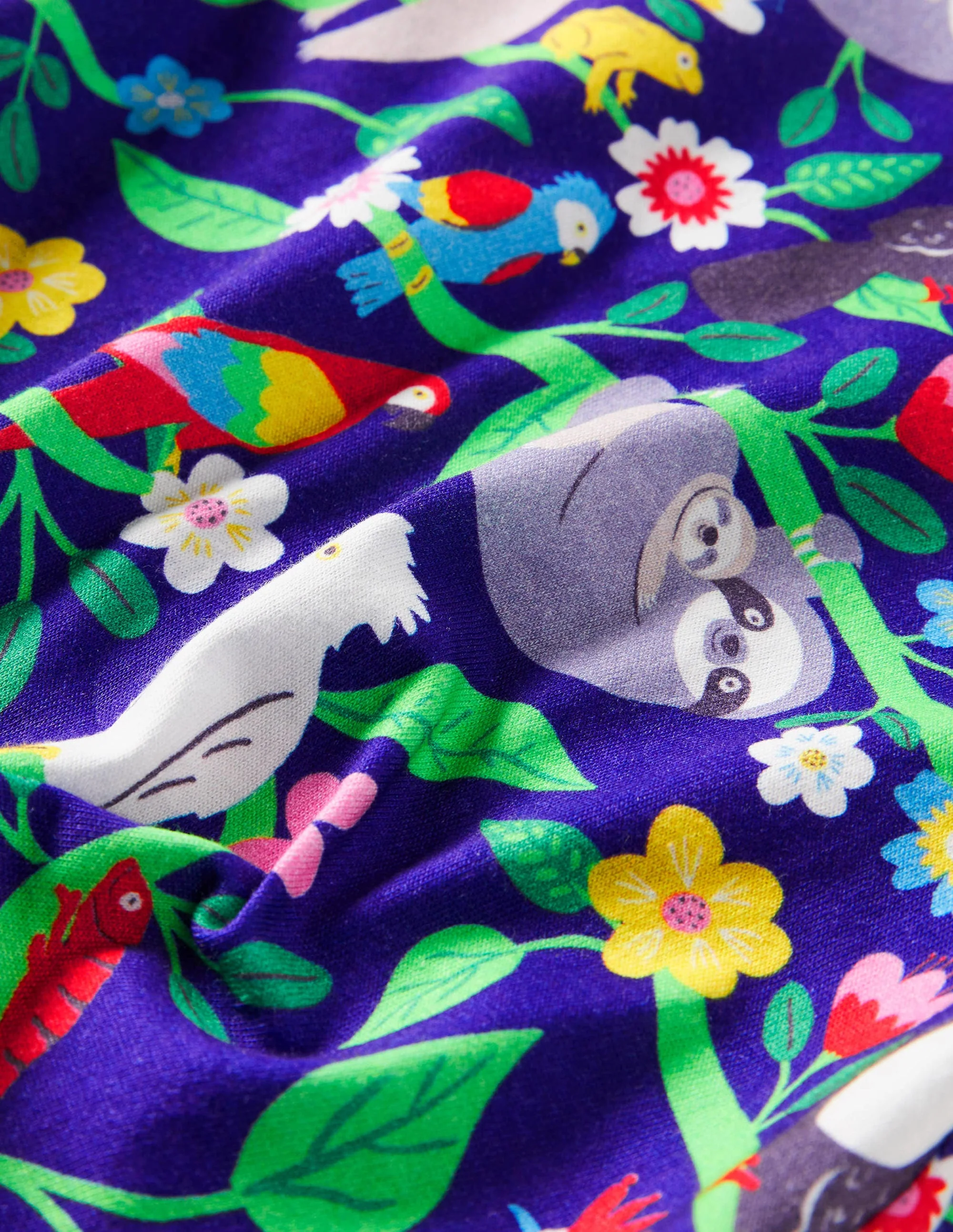 T-Shirt zum Binden-Wellenblau, Faultier - Image 3