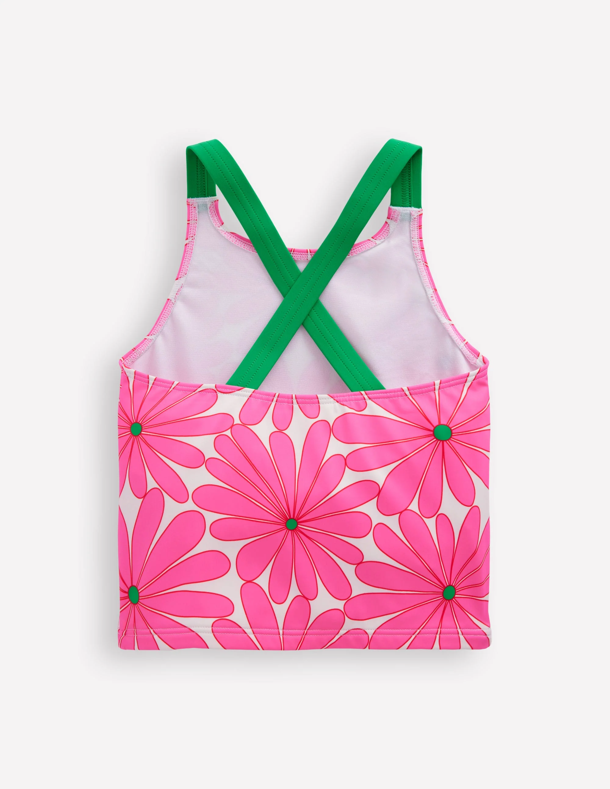 Tankini-Oberteil mit gekreuzten Rückenträgern-Festivalrosa Gänseblümchen - Image 2