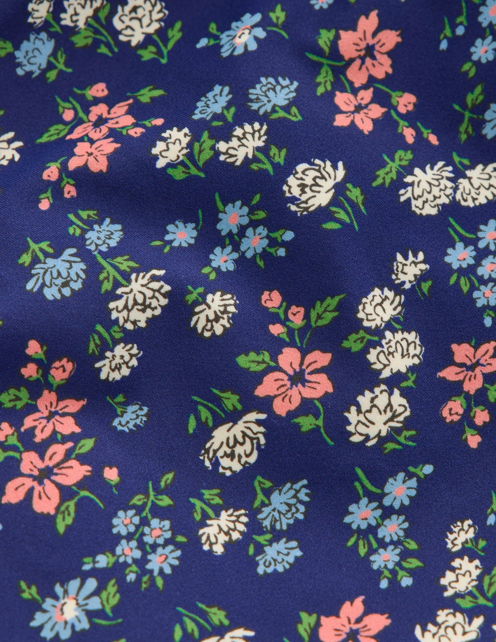 Tankini-Oberteil mit gekreuzten Rückenträgern-Saphirblau Wiese Blumenmuster - Image 3