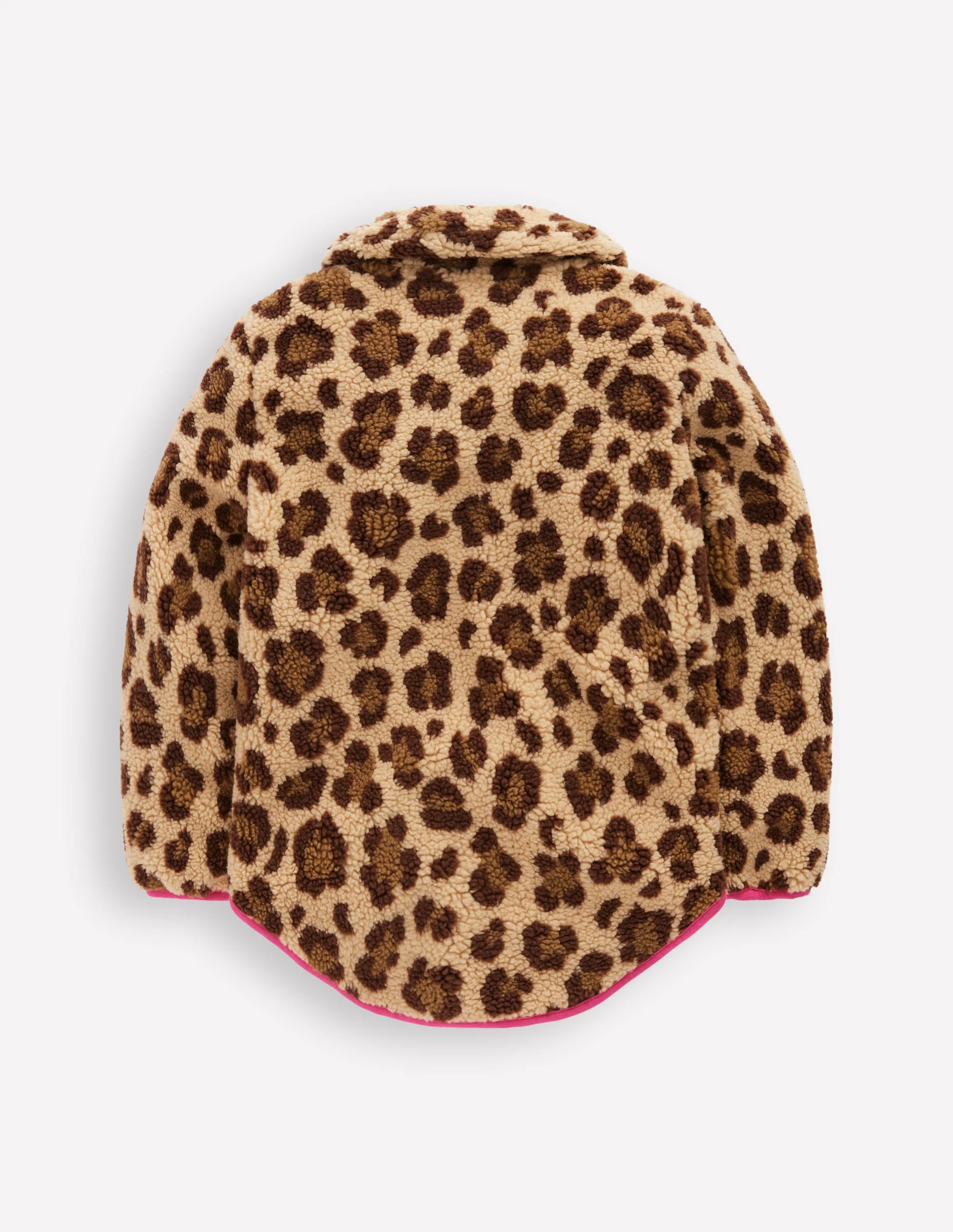 Teddyfelljacke mit Kragen und Reißverschluss-Mohair, Leopardenmuster - Image 2