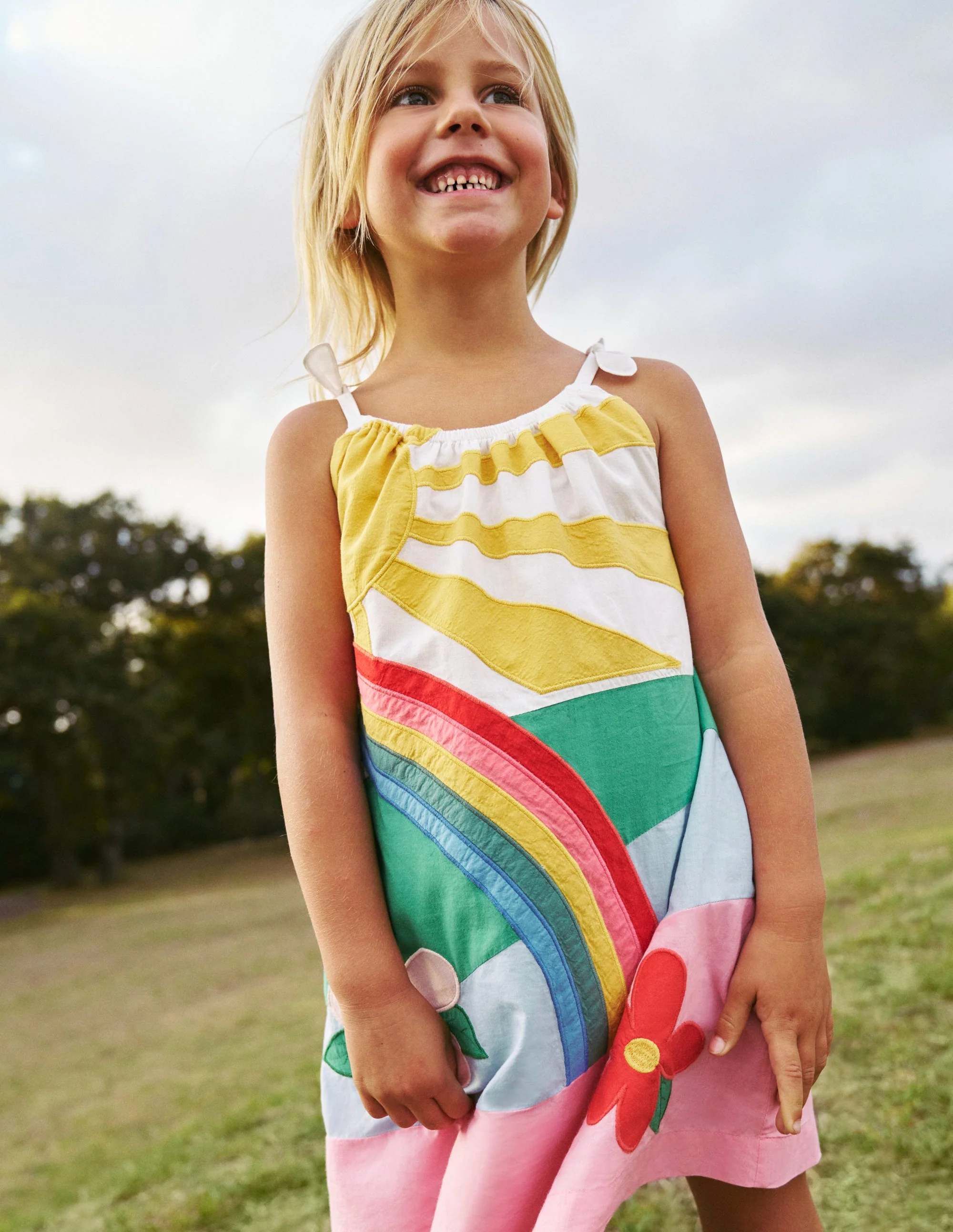Trägerkleid mit Applikation-Bunt, Regenbogenszene - Image 4