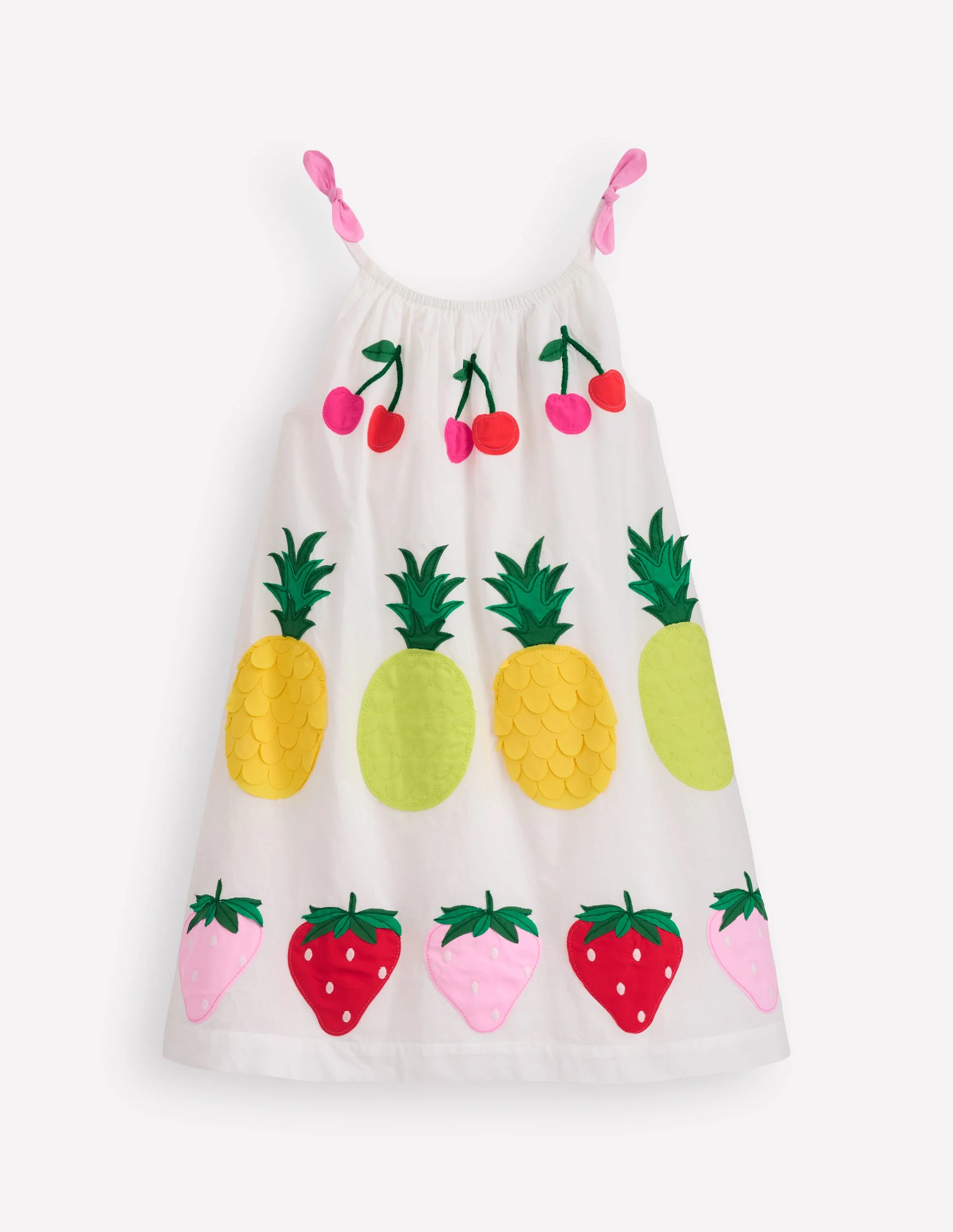 Trägerkleid mit Applikation-Sanftes Naturweiß Frucht - Image 4