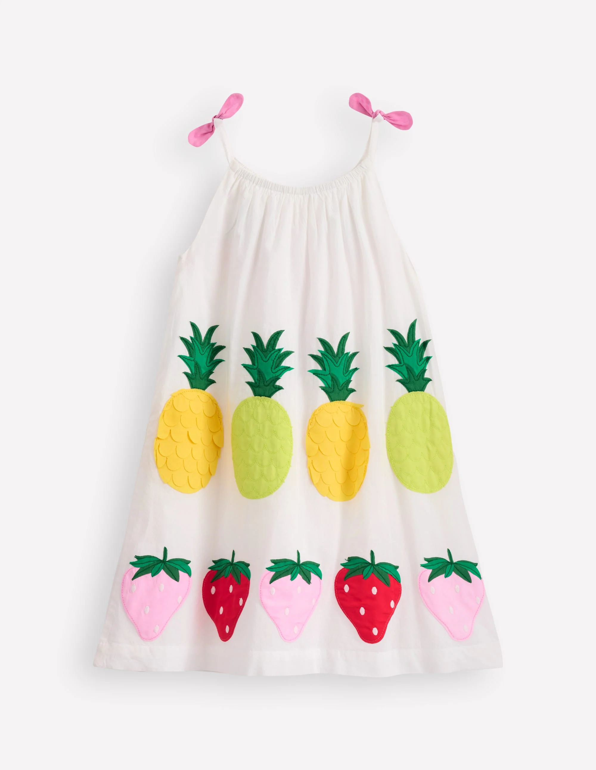 Trägerkleid mit Applikation-Sanftes Naturweiß Frucht - Image 5