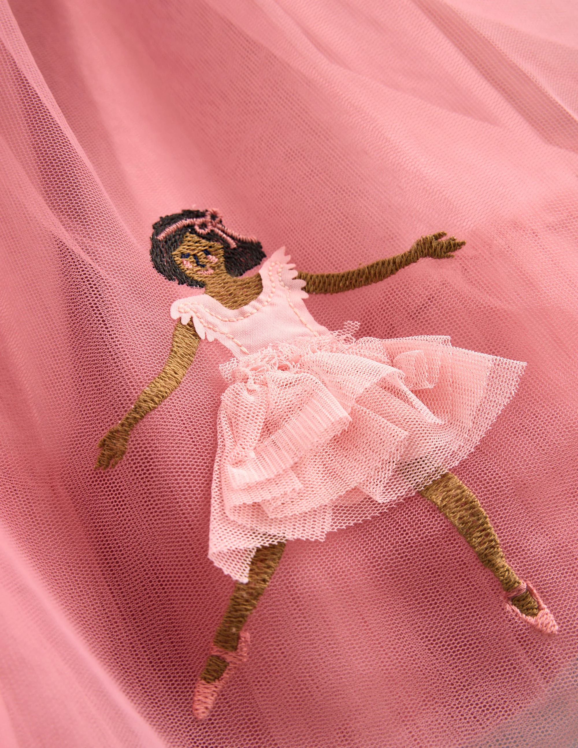 Tüllkleid im Ballettstil mit Applikationen-Mandelrosa Ballerinas - Image 3