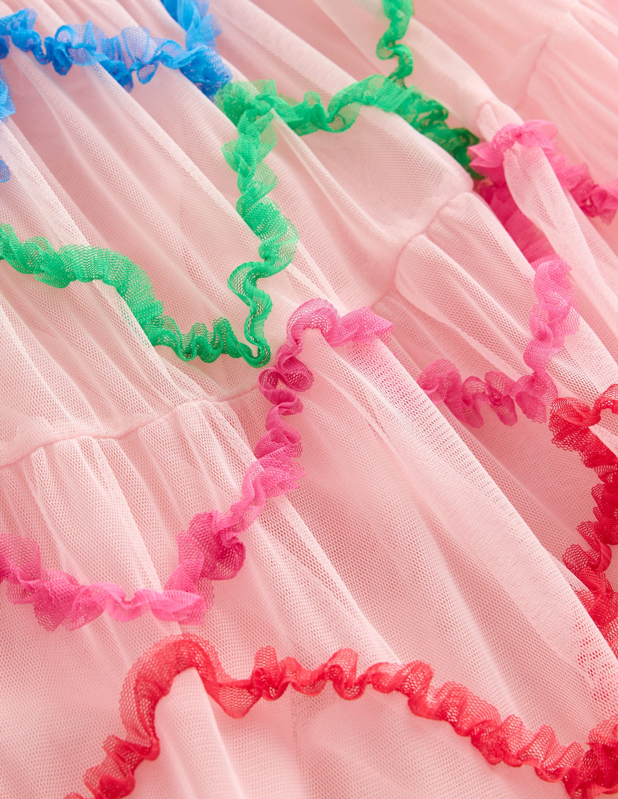 Tüllkleid mit Regenbogen-Ombré-Kreiderosa Rautenmuster - Image 3