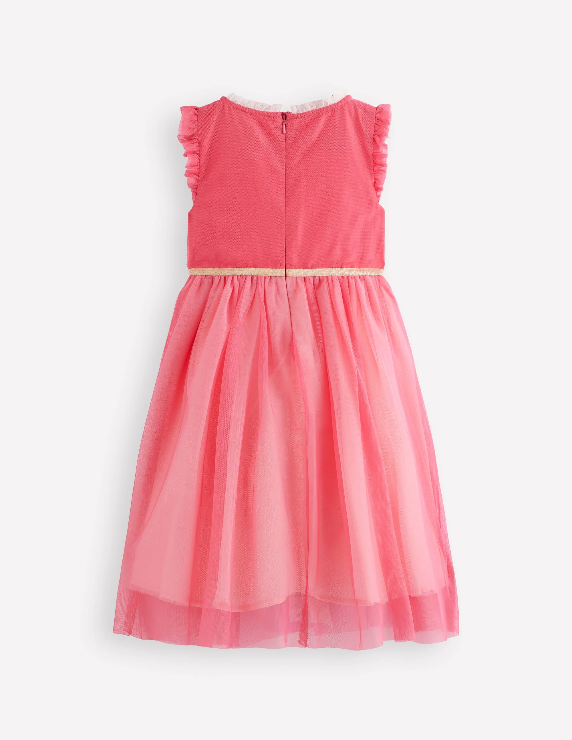 Tüllkleid mit Rüschen-Bahnen-Bunt, Blockfarben - Image 2